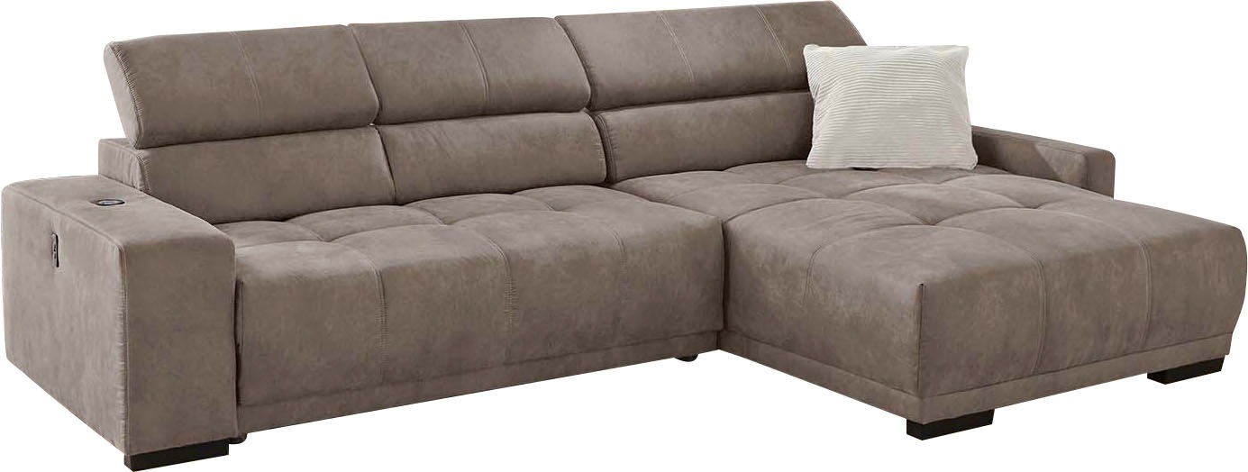 Jockenhöfer Gruppe Ecksofa »Le Mans L-Form mit elektromotorischer Sitztiefe günstig online kaufen