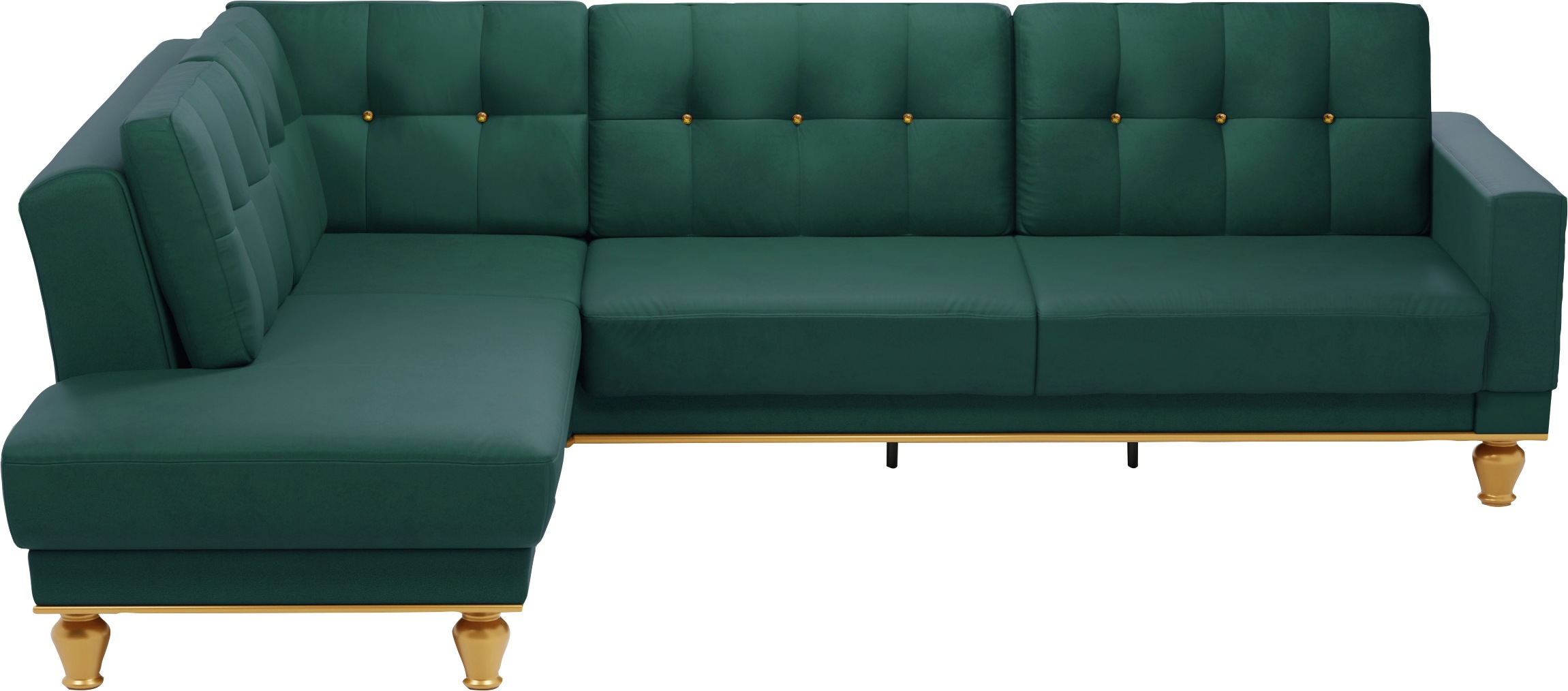 sit&more Ecksofa »Orient 5 L-Form«, mit Strass-Stein, wahlweise mit Bettfunktion und Bettkasten