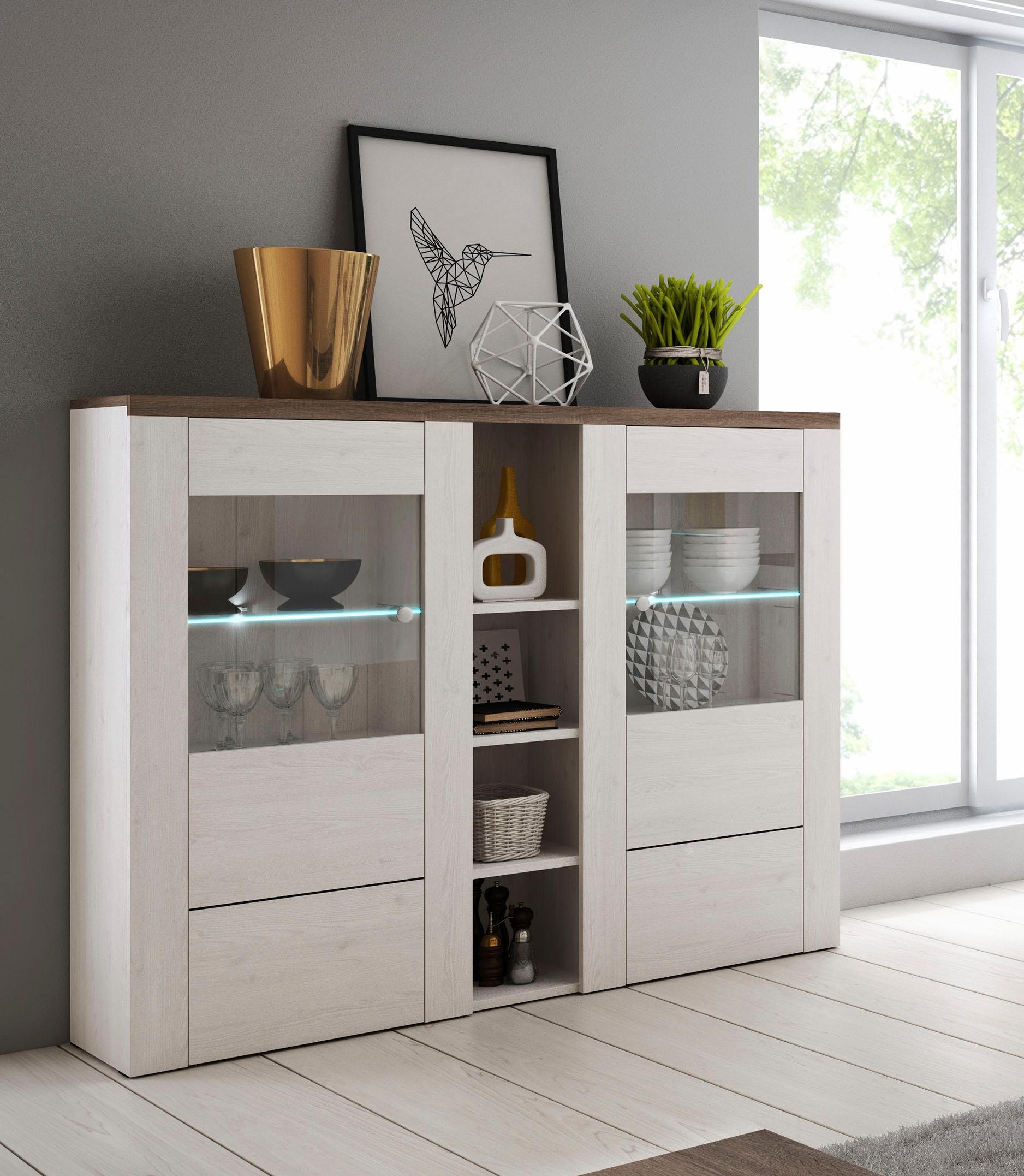 Home affaire Highboard »Larona, zeitlose Hochkommode mit 2 Türen, Türkommod günstig online kaufen