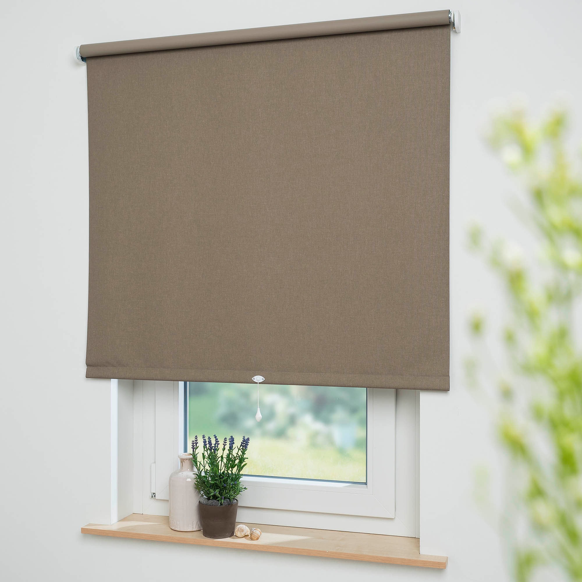 Liedeco Springrollo »Uni«, verdunkelnd, Perlreflex-beschichtet, mit Bohren, günstig online kaufen