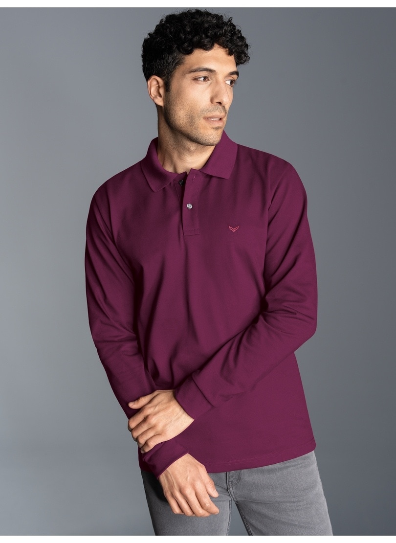 Trigema Poloshirt »TRIGEMA Langarm Poloshirt mit Armbündchen«