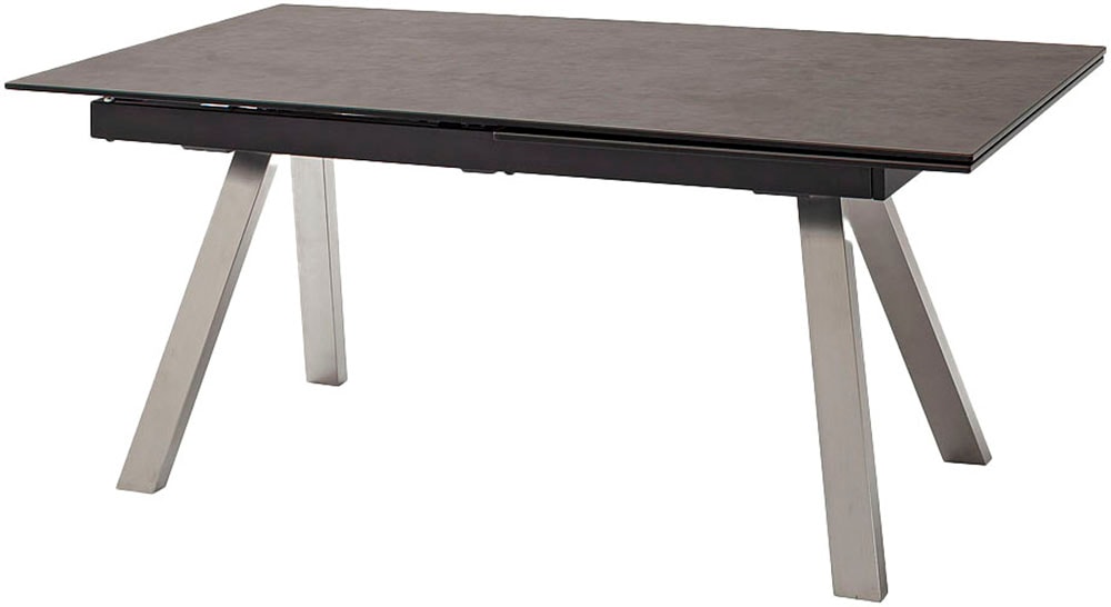 MCA furniture Esstisch »TOBAGO Auszugtisch 180-260 cm«, (Einzelstück), Keramik,Edelstahl,Stirnauszug,ausziehbar,Tischplatte 13 mm