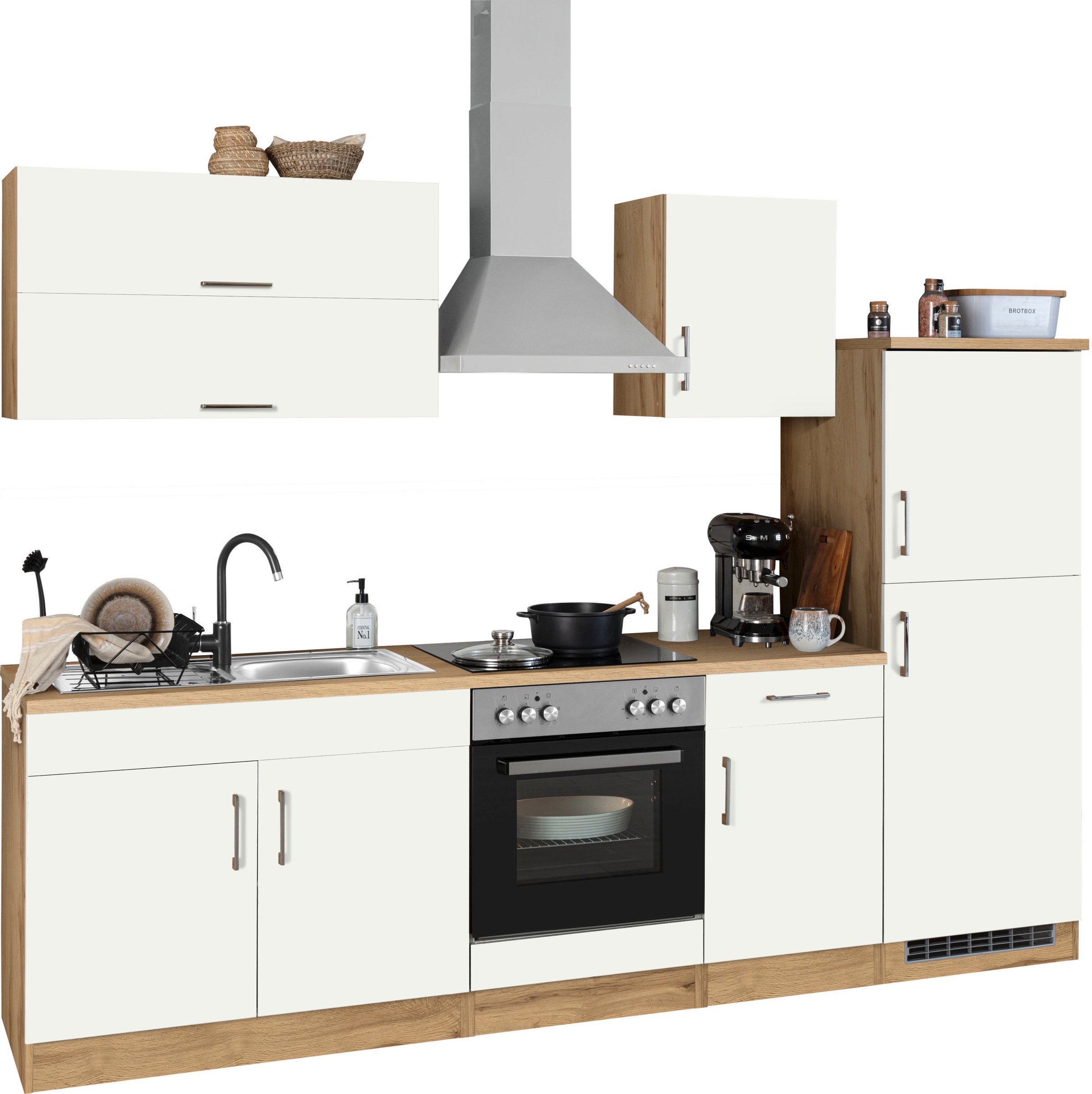KOCHSTATION Küchenzeile »KS-Colmar«, mit E-Geräten, Breite 270 cm