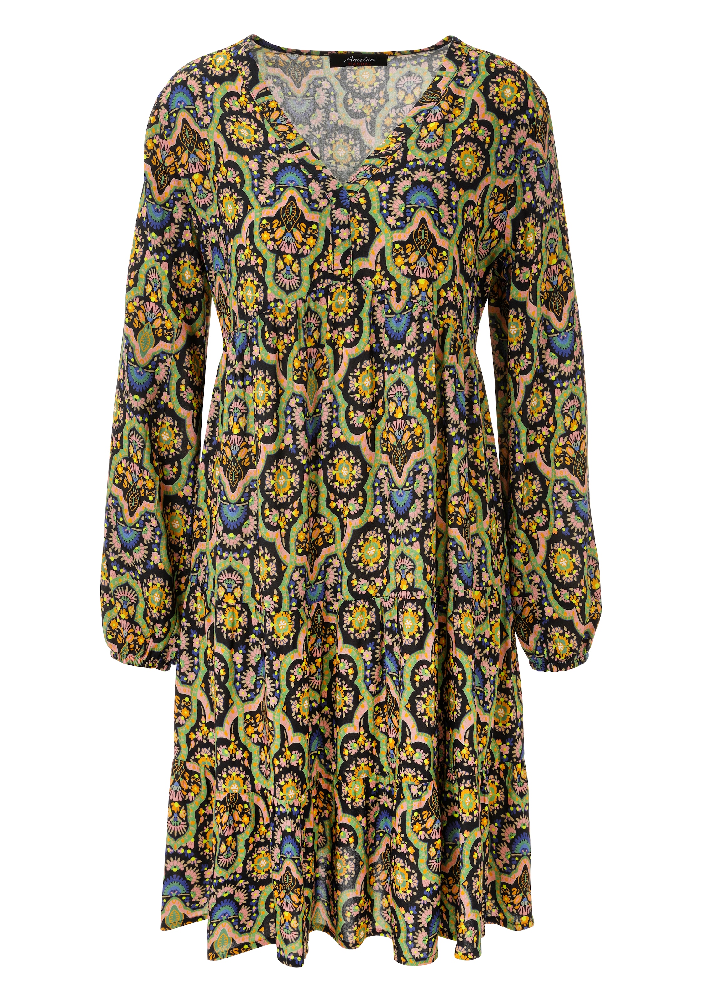 Aniston CASUAL Tunikakleid mit farbenfrohen, grafischen Druck - NEUE KOLLEKTION