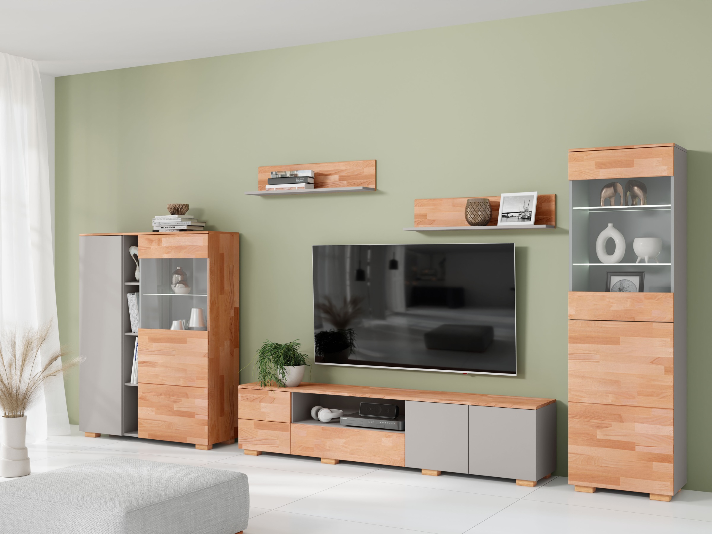 Home affaire Wohnwand, (5 St.), schöne moderne Optik