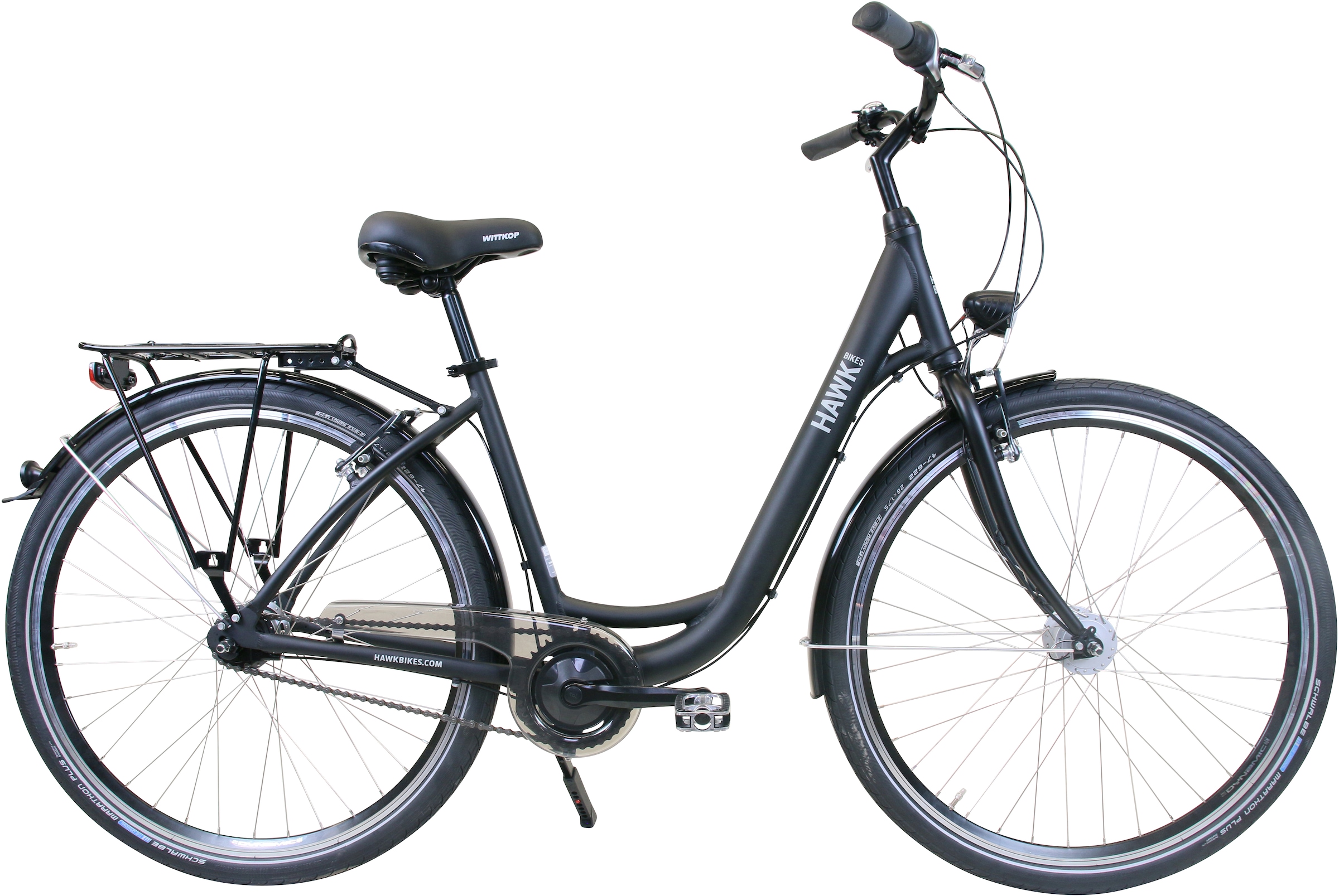 Bild von HAWK Bikes Cityrad »HAWK City Wave Easy Black«, 7 Gang, Shimano, Nexus Schaltwerk