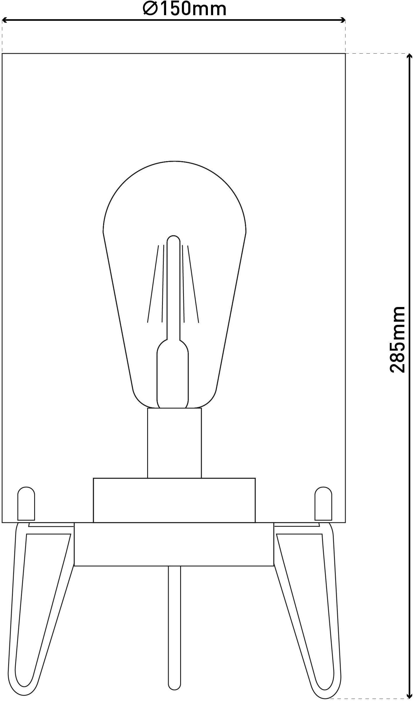 näve LED Außen-Tischleuchte »Lonna«, 1 flammig, Leuchtmittel LED-Modul | LED fest integriert, Glasschirm klar, batteriebetrieben, Timer, Gestell schwarz, H: 28,5cm