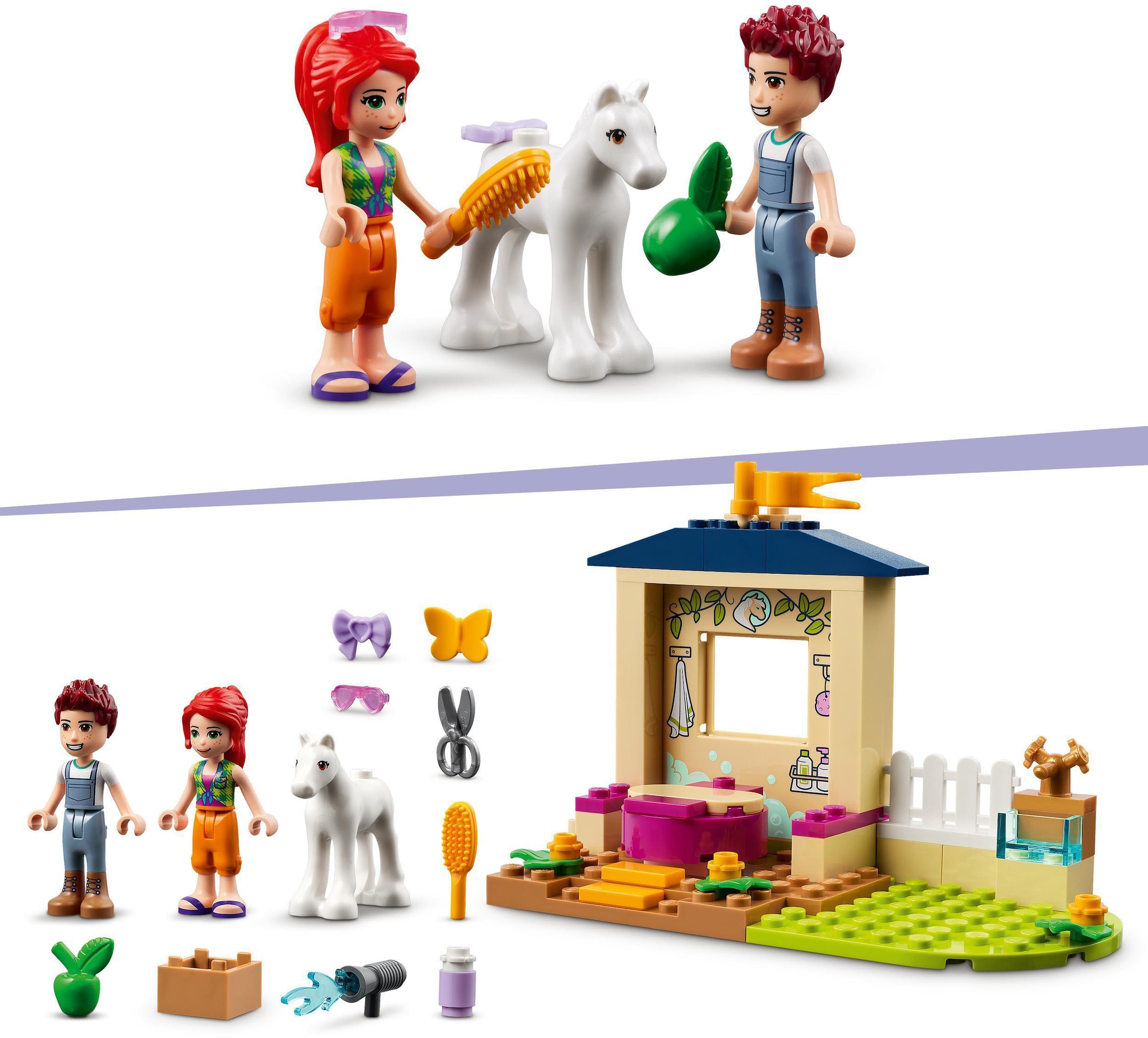 LEGO® Konstruktionsspielsteine »Ponypflege (41696), LEGO® Friends«, (60 St.), Made in Europe