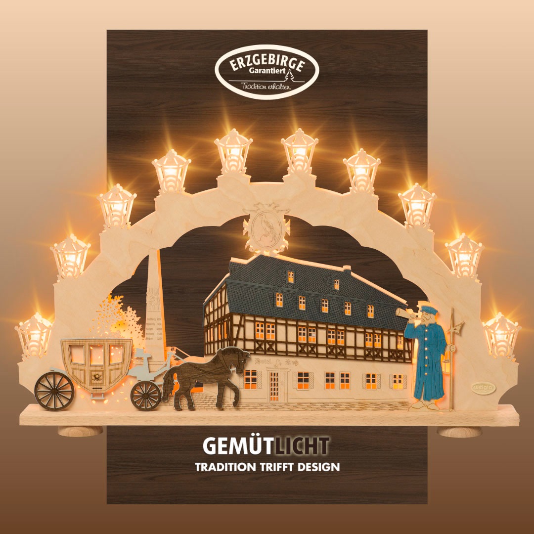 Weigla Schwibbogen »Zwönitz, Lichterbogen aus Holz, Fachwerkhaus, Made in G günstig online kaufen