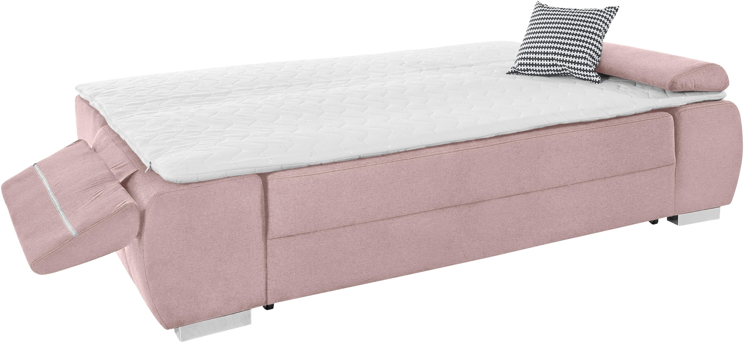 INOSIGN Schlafsofa »Pumo«, mit Boxspring-Aufbau, Bettfunktion und Bettkasten, inklusive Federkern