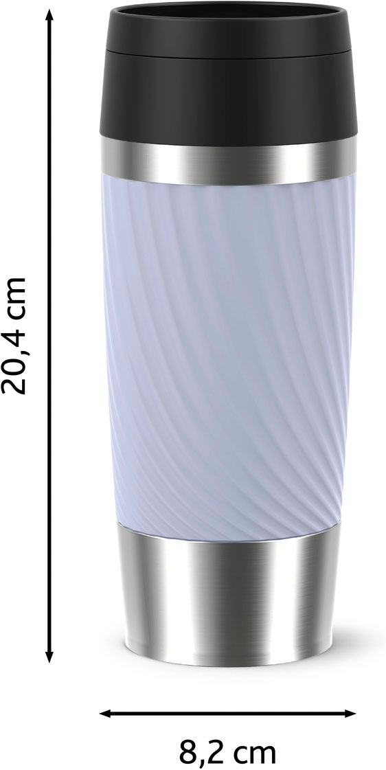 Emsa Thermobecher »Travel Mug Classic Twist« 0,36 Liter, Comfort-Schraubverschluss, Quick-Press, auslaufsicher