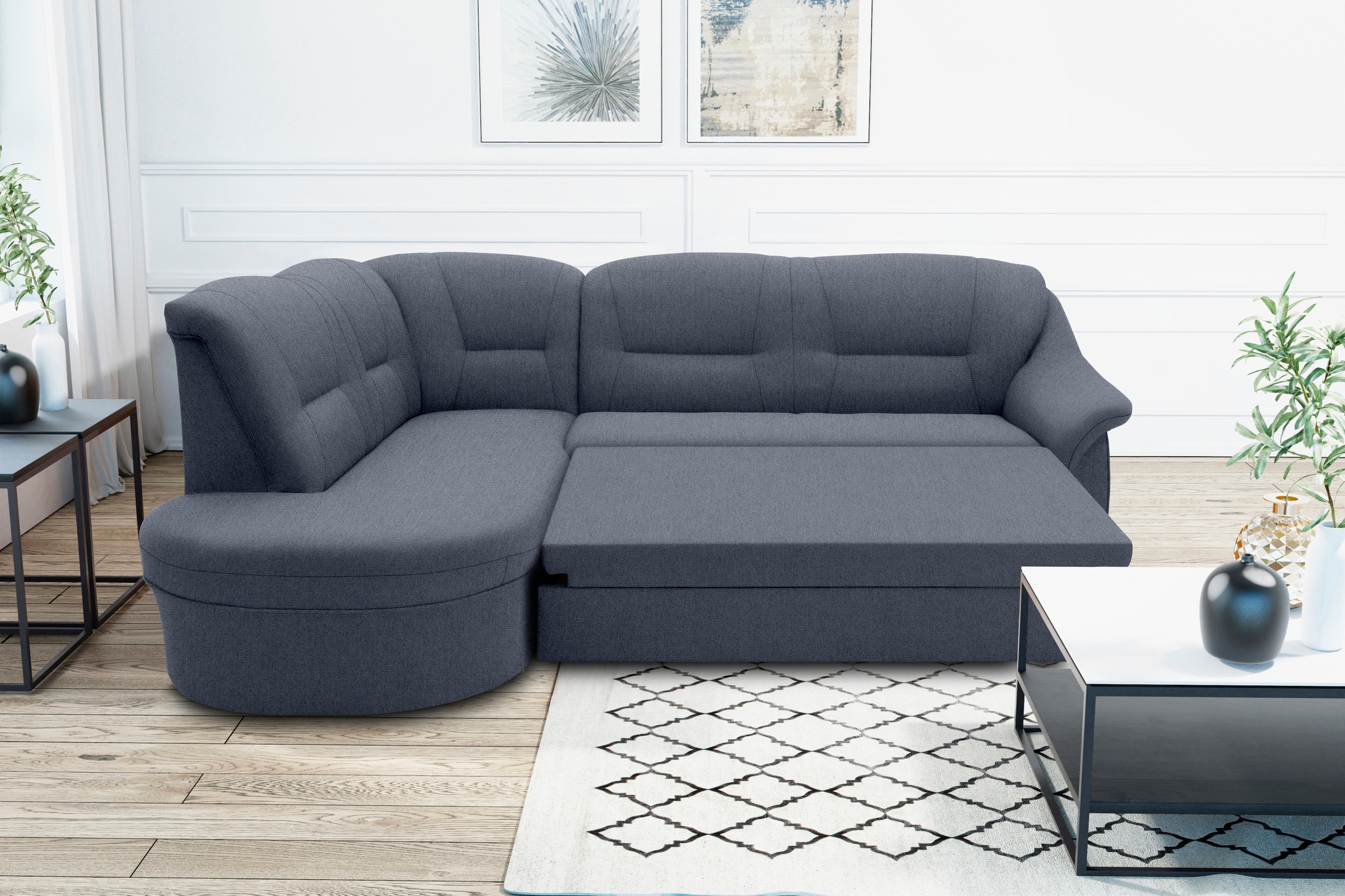 DOMO collection Ecksofa »Faenza für kleine Räume, Stellmaße 232,176cm, komf günstig online kaufen