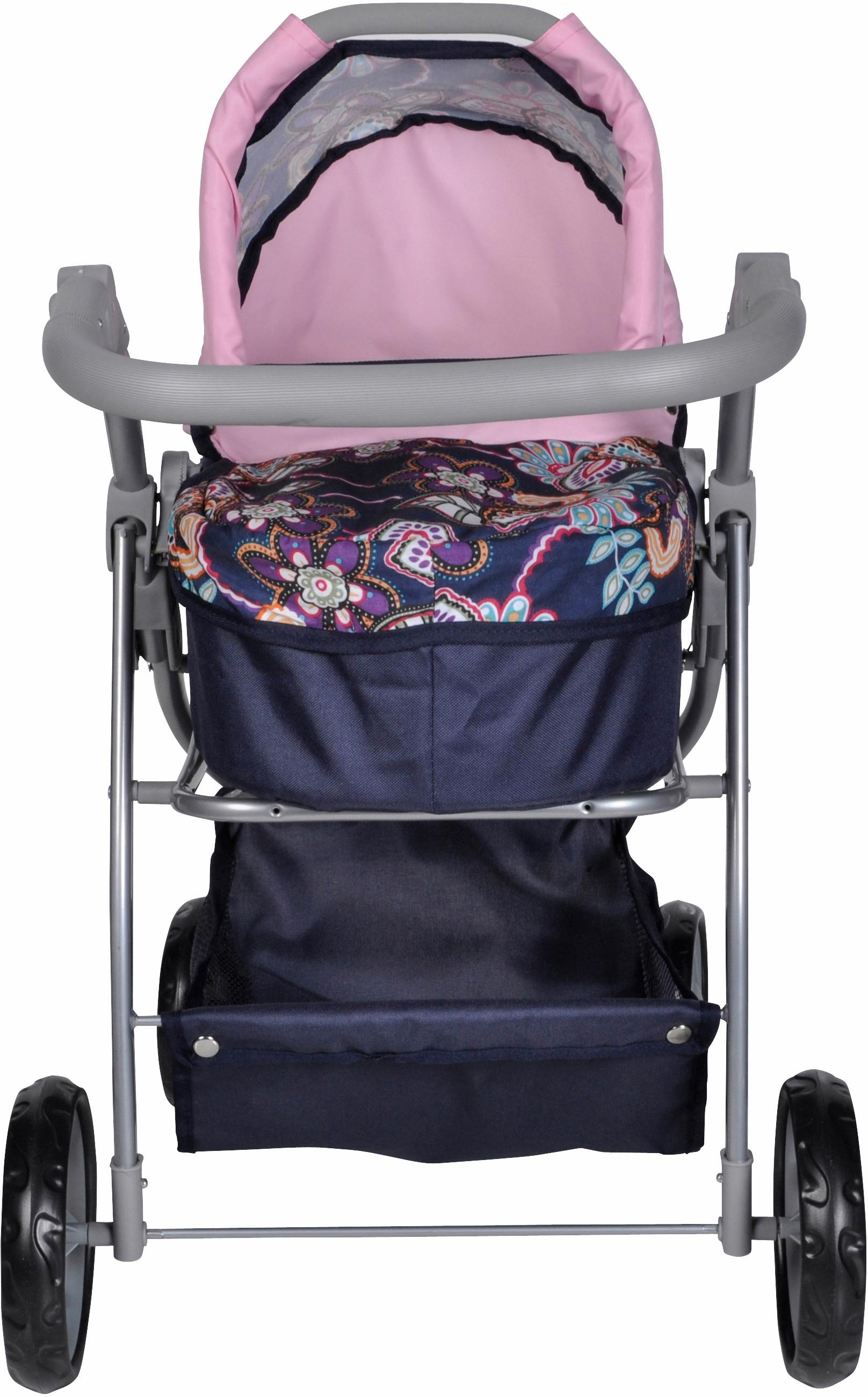 13. Bild von Knorrtoys® Kombi-Puppenwagen »Coco - Blau/Rosa/Blumen«, 2-in-1