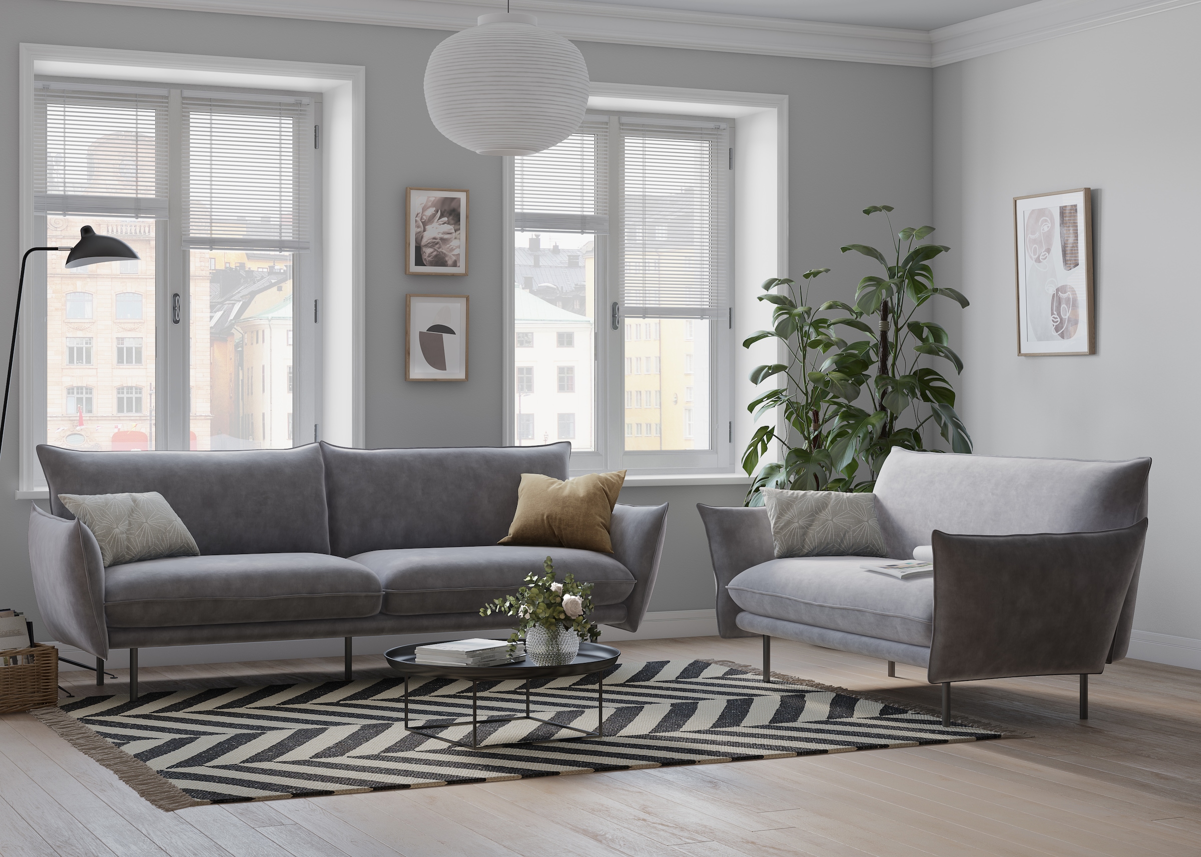 andas 2-Sitzer »Stine«, Besonderes Design durch Kissenoptik und Keder, by Morten Georgsen