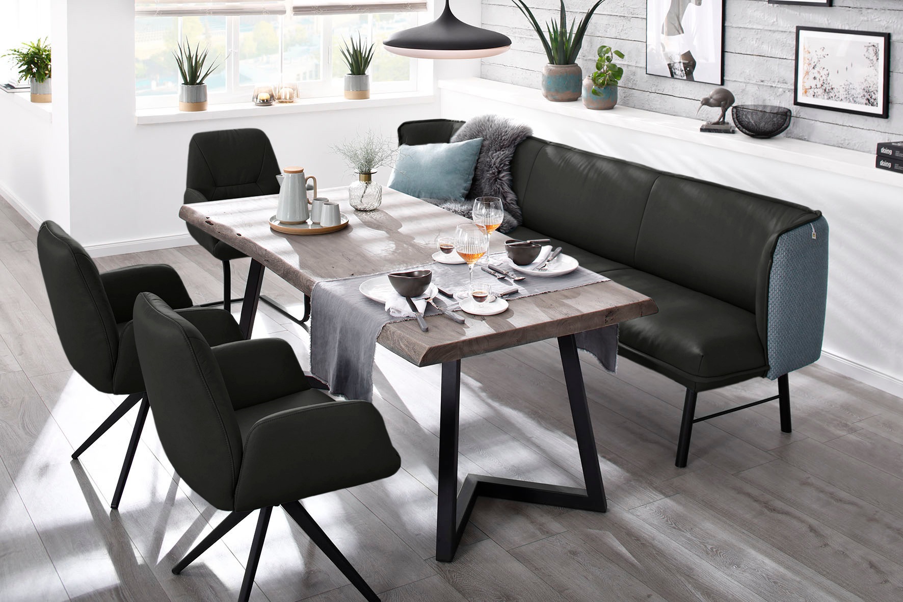 W.SCHILLIG Freischwinger »ole« (Set) 2 Stk.2er- oder 4er-Set, Gestell in Schwarz pulverbeschichtet