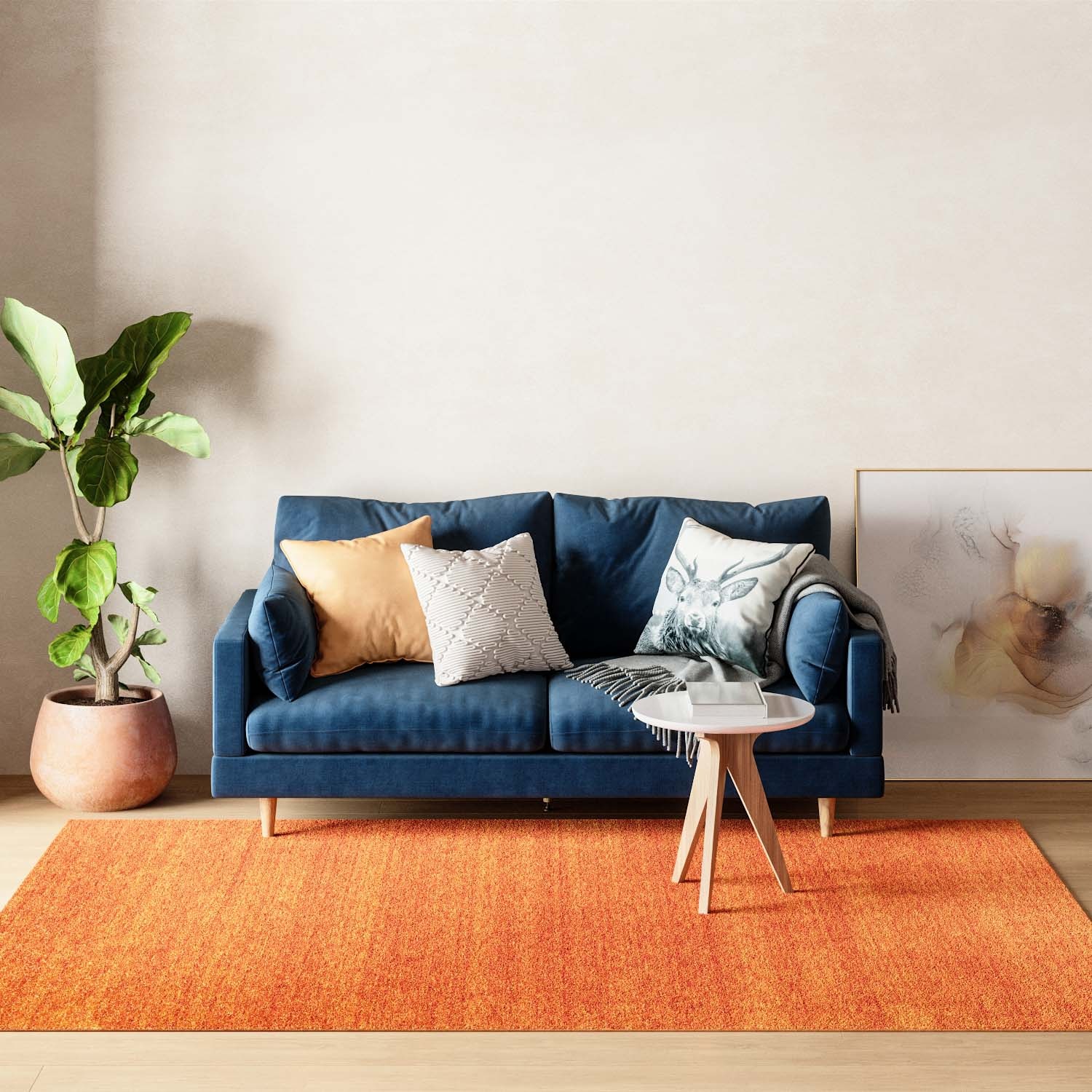 morgenland Wollteppich »Uni - Gabbeh Teppich - Softy«, rund, 1,6 mm Höhe, Gabbeh Optik, Uni Farben, reine Wolle, sehr weicher Flor, Wohnzimmer