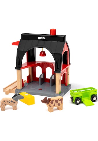 Spielzeugeisenbahn-Gebäude »Tierscheune mit Heuwaggon«