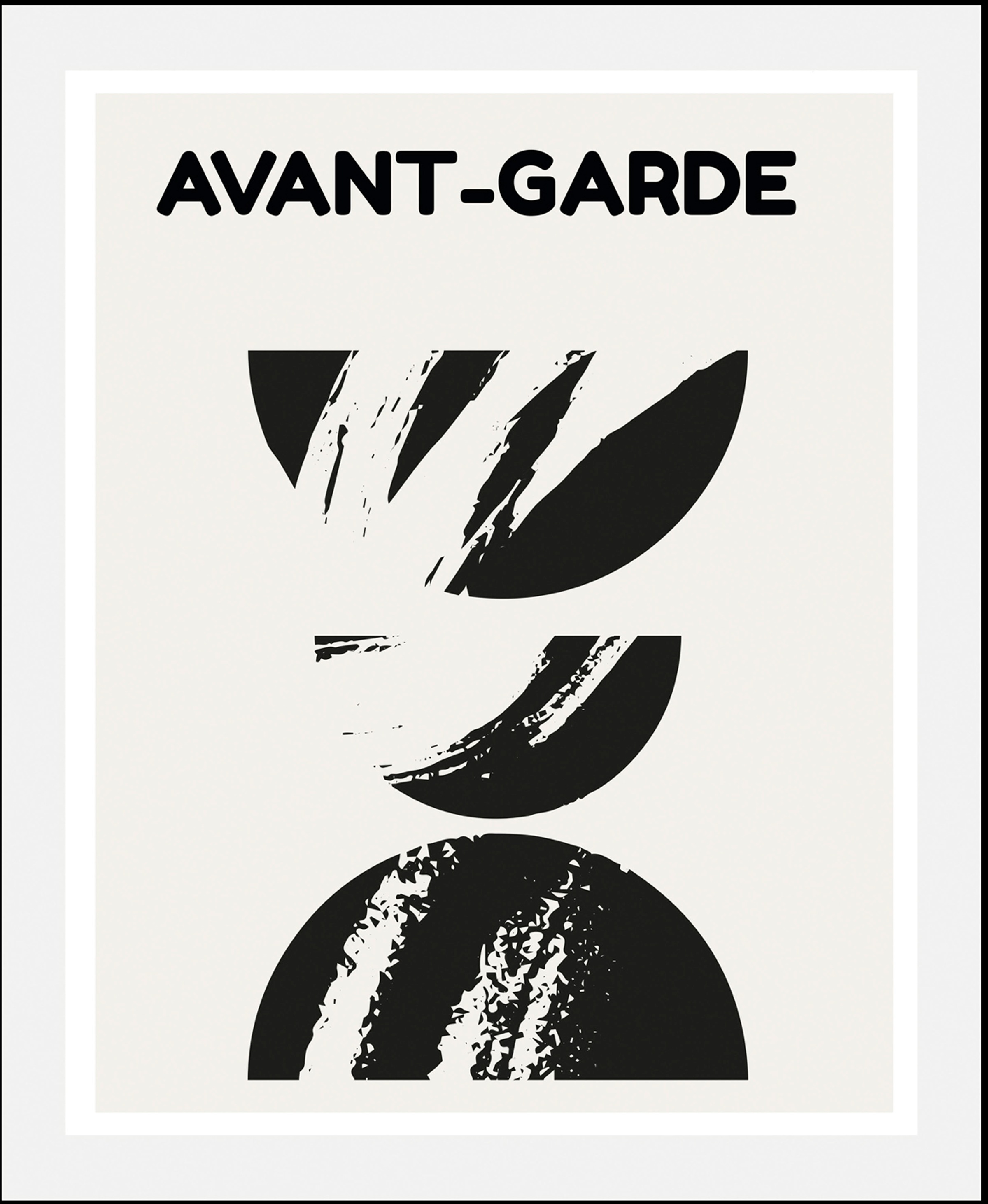 queence Bild »Avant-Garde II«, Abstrakt-Kunst-Schriftzug-Schwarz-Weiß, (1 S günstig online kaufen