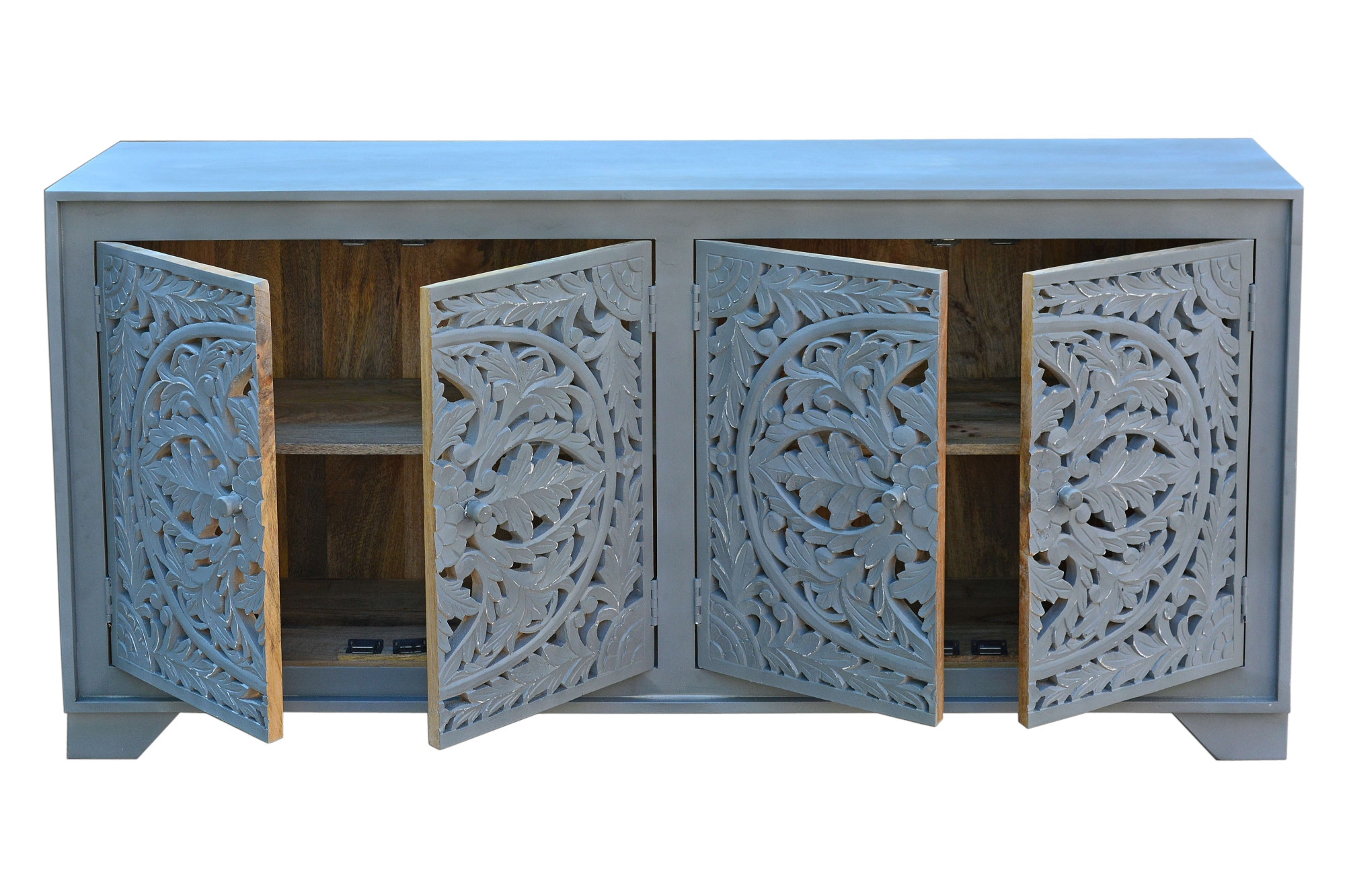 Home affaire Sideboard »Kenmare«, Kommode aus Mangoholz, dekorative Schnitzereien, Breite 170 cm