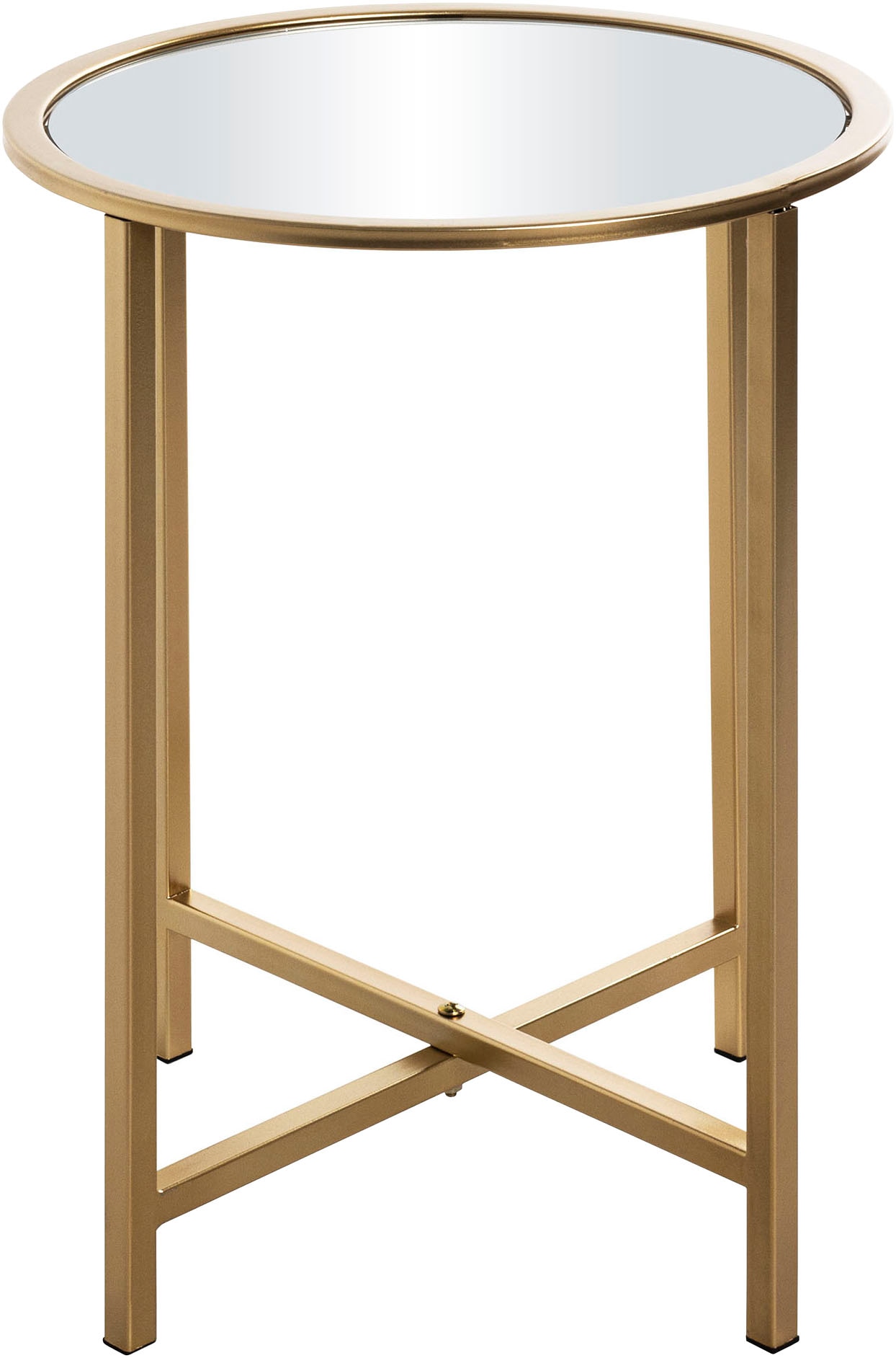 HAKU Beistelltisch »Sofatisch, Wohnzimmertisch« 1 Stk. tlg. rund - aus Metall Gold - Ø/H 39/53 cm