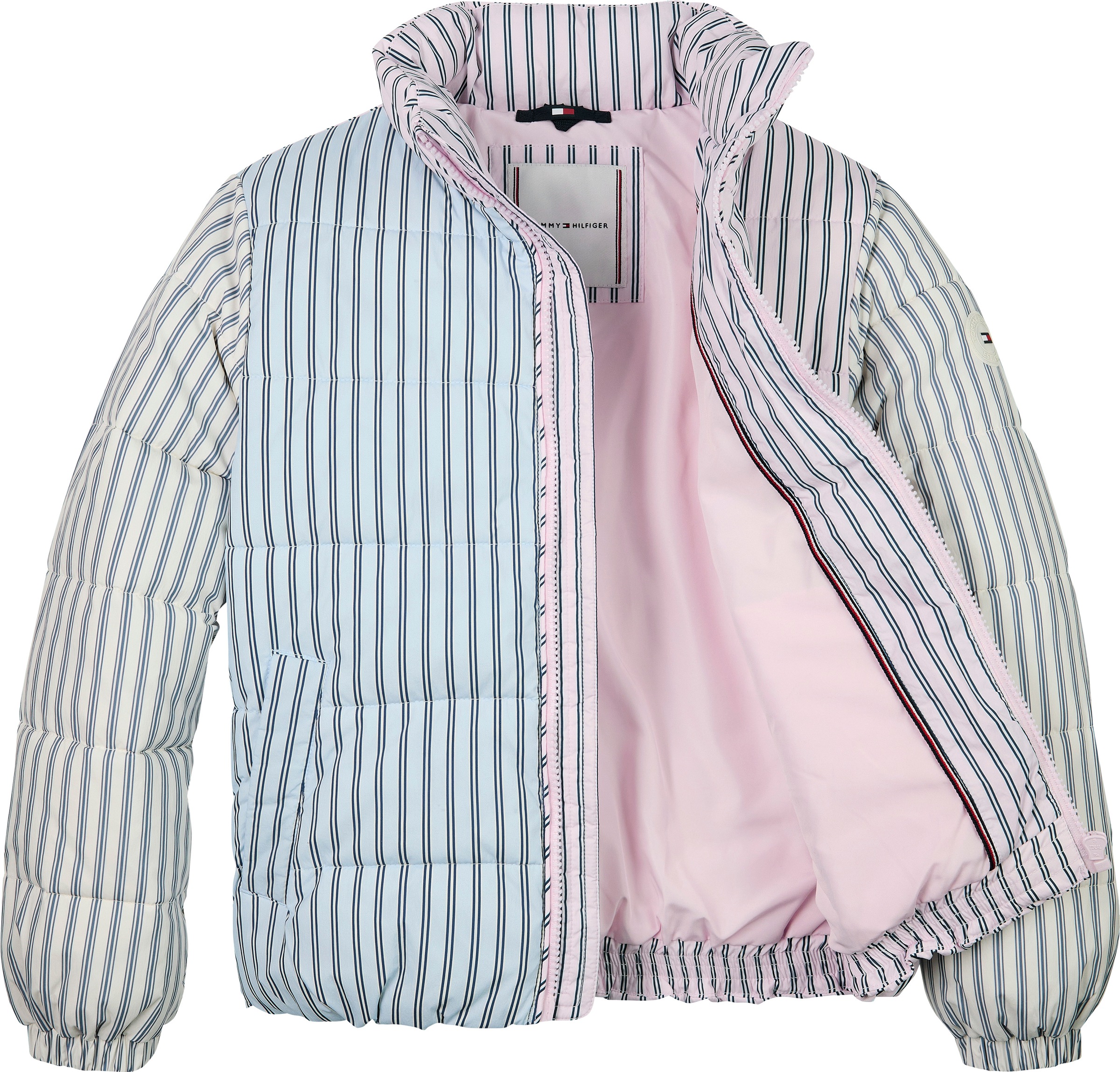 Tommy Hilfiger Steppjacke »MIX STRIPE PUFFER«, für Kinder bis 16 Jahre, cooles Streifen-Design