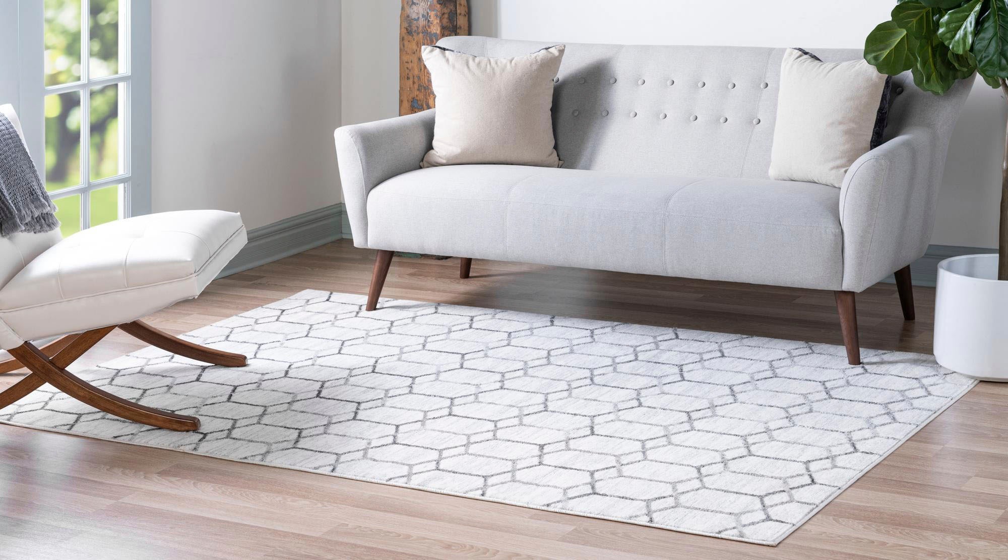 Myflair Möbel & Accessoires Teppich »Titan Trellis, LAGERRÄUMUNG!«, rechteckig, 13 mm Höhe, Kurzflor, gewebt, modernes geometrisches Design