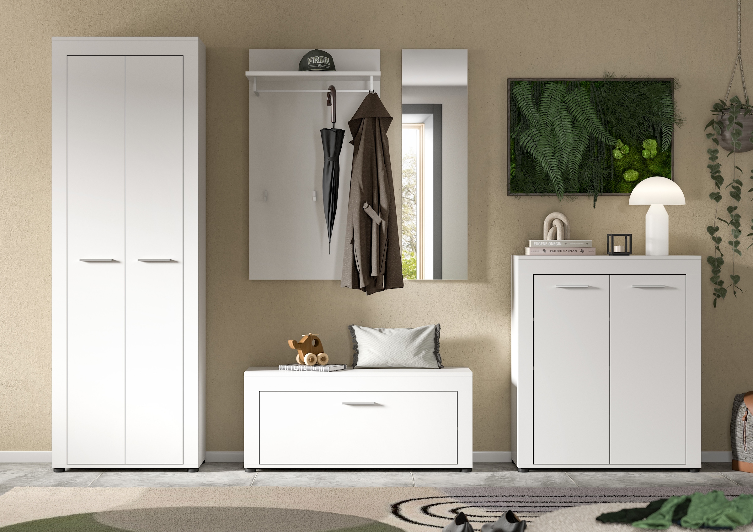 INOSIGN Garderoben-Set »Aosta«, (Set, 5 St.), Aosta, Höhe 191 cm, Garderobenset, Flur, Diele