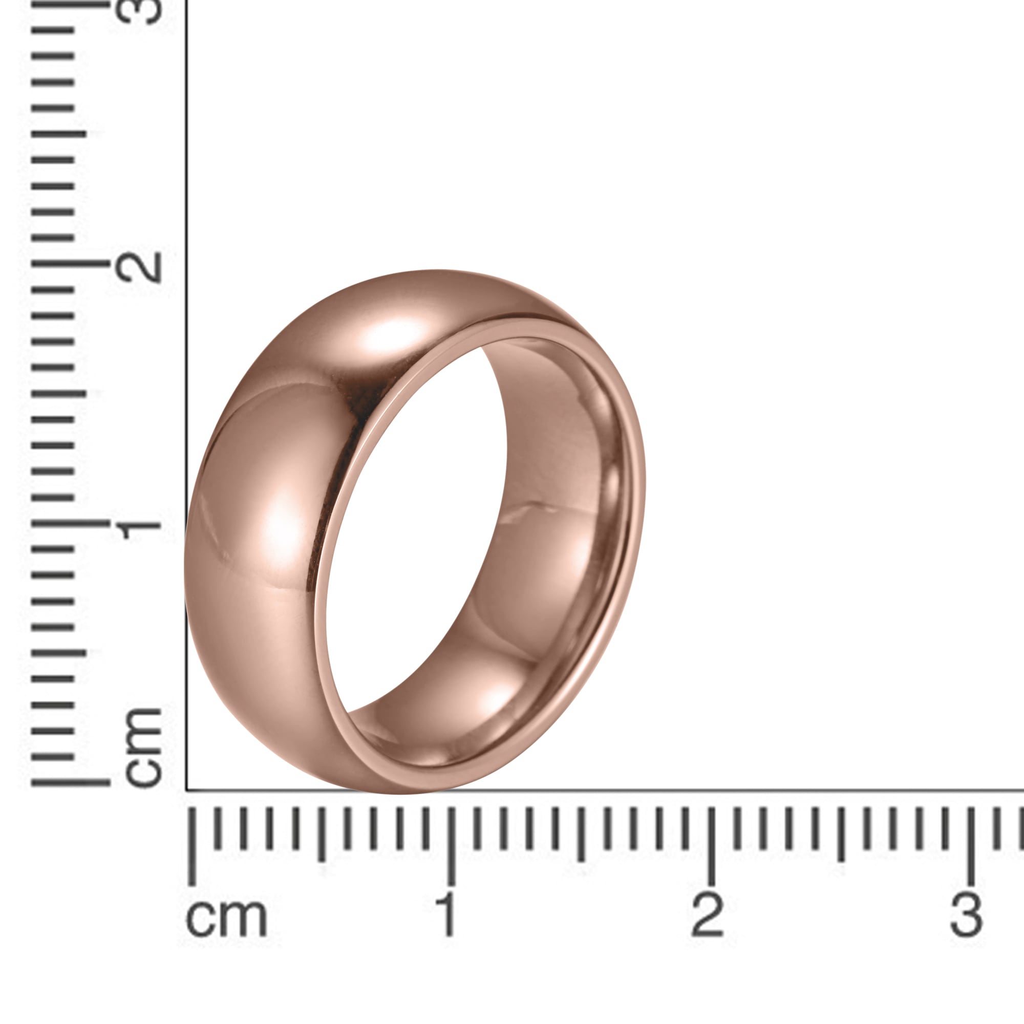 Zeeme Fingerring »Edelstahl rosé-vergoldet 8mm breit«
