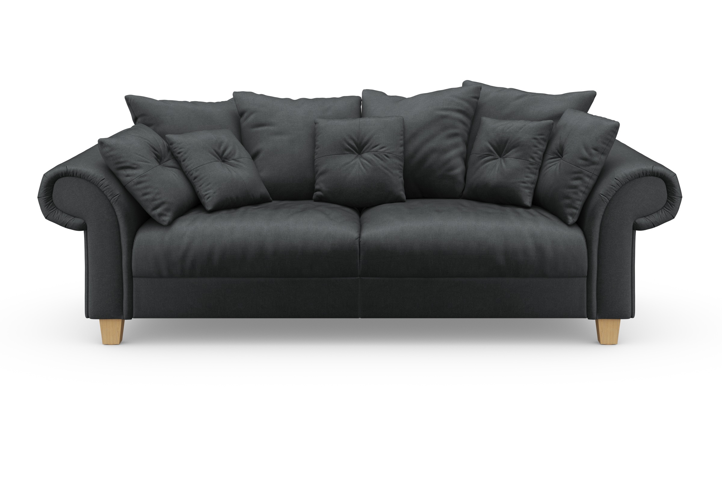 Home affaire Big-Sofa »Queenie Megasofa«, zeitlosem Online-Shop Design, viele Kissen Sitzkomfort im mit kaufen (2 und St.), kuschelige weichem