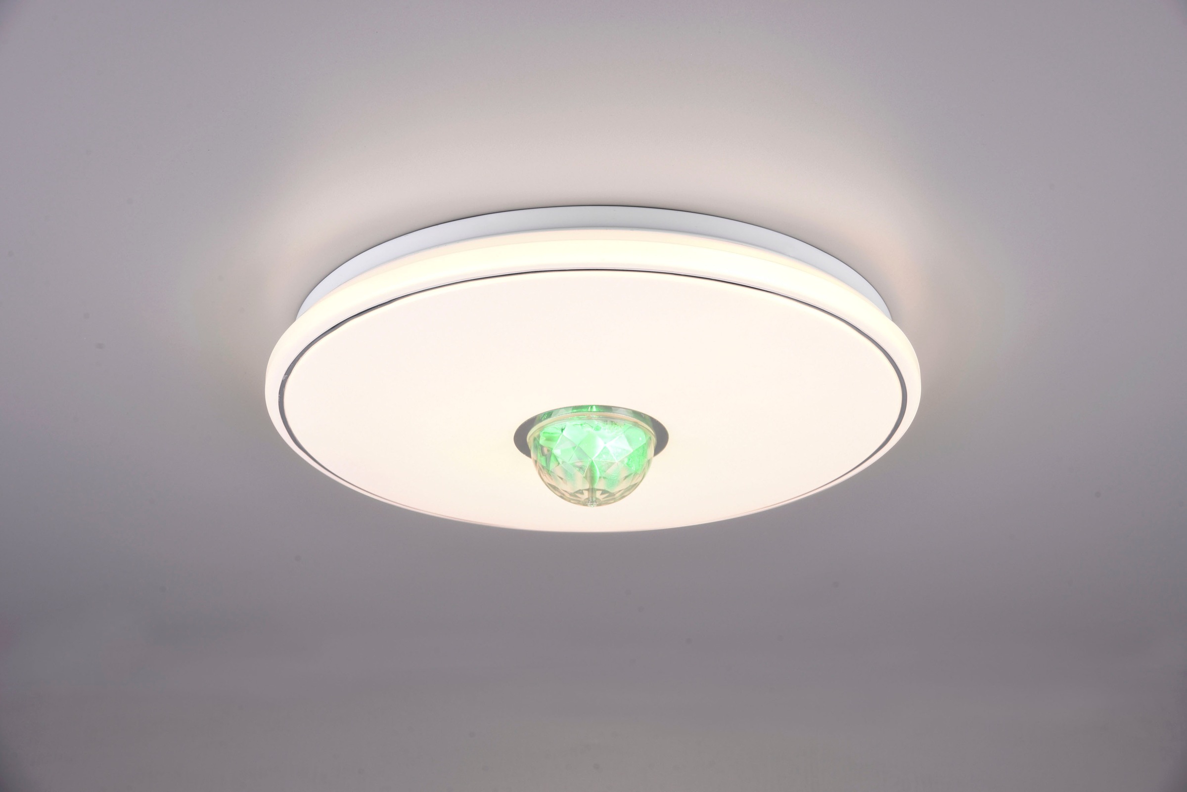 TRIO Leuchten LED Deckenleuchte »Rave«, 1 flammig, Leuchtmittel LED-Board | LED fest integriert, Deckenlampe mit Fernbedienung Farbwechsel RGB 3000K Ø 38cm dimmbar