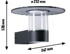 Paulmann LED Außen-Wandleuchte »Sienna 230V mit PIR-Sensor anthrazit IP44«, 1 flammig, seewasserresistent