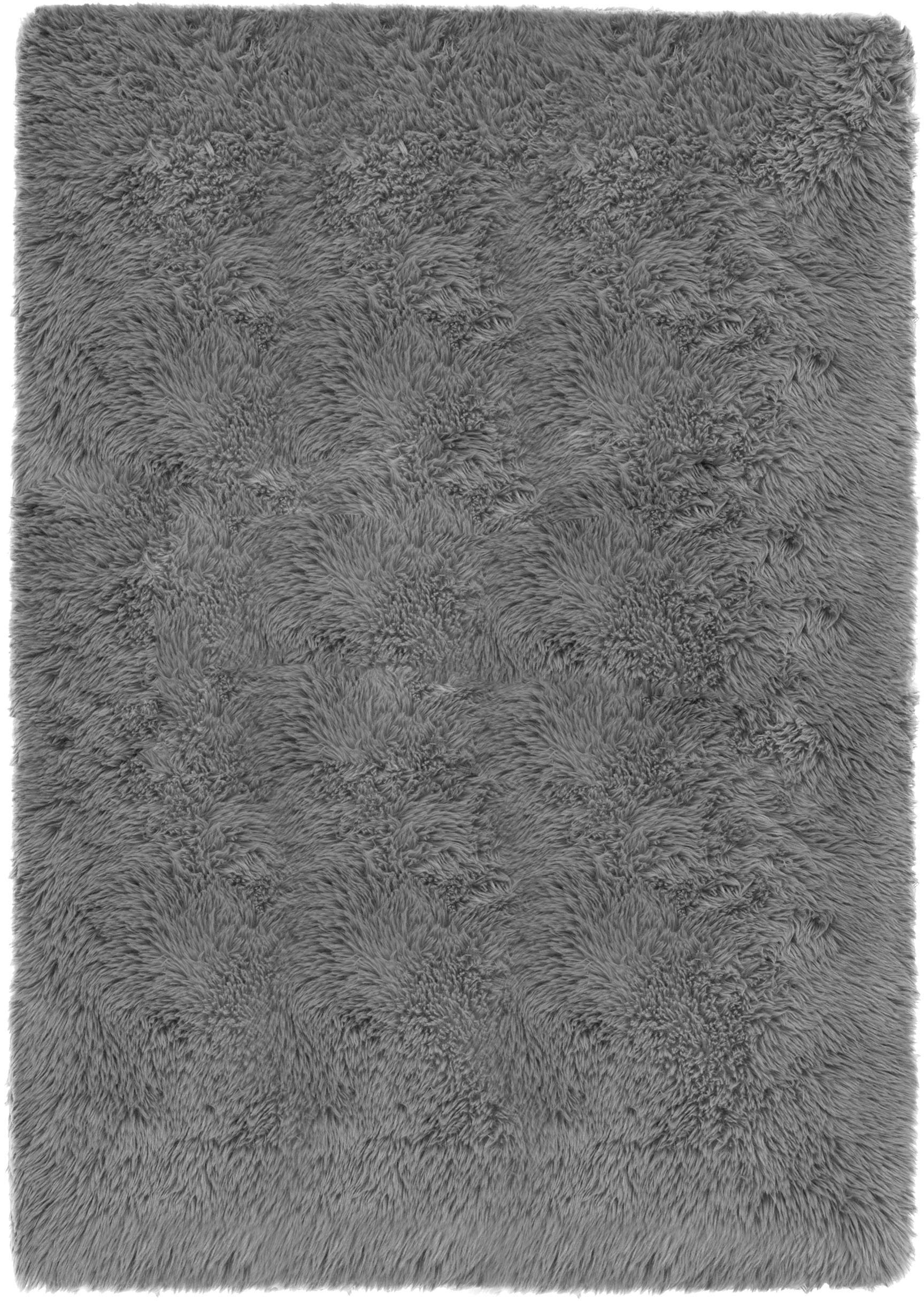 my home Hochflor-Teppich »Silky, besonders weich und kuschelig, sehr dichte Qualität«, rechteckig, 33 mm Höhe, rutschhemmend beschichtet, waschbar, uni, Wohnzimmer, Schlafzimmer