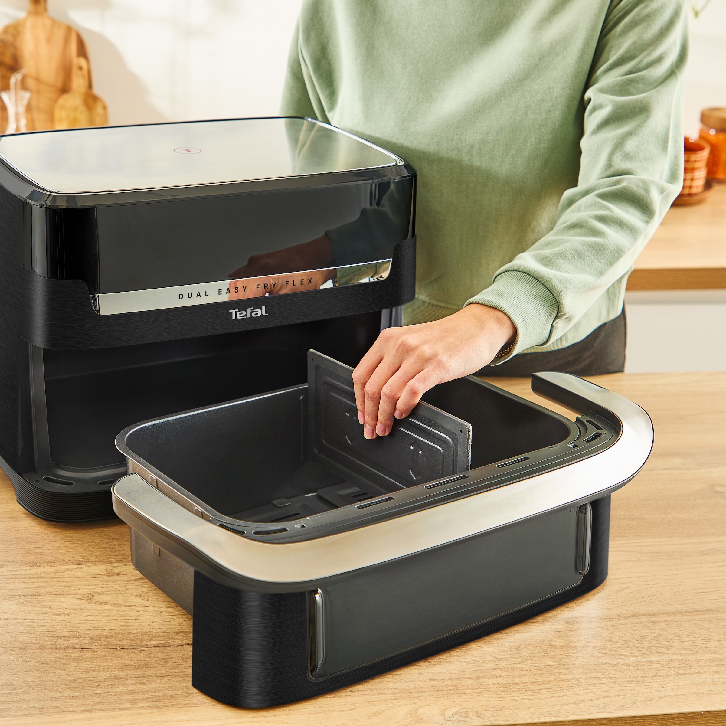 Tefal Heißluftfritteuse »EY9228 Easy Fry Flex«, 2700 W, Flex-Cook-Technologie, 7 voreingestellte Programme, bis zu 220°C, 9 L