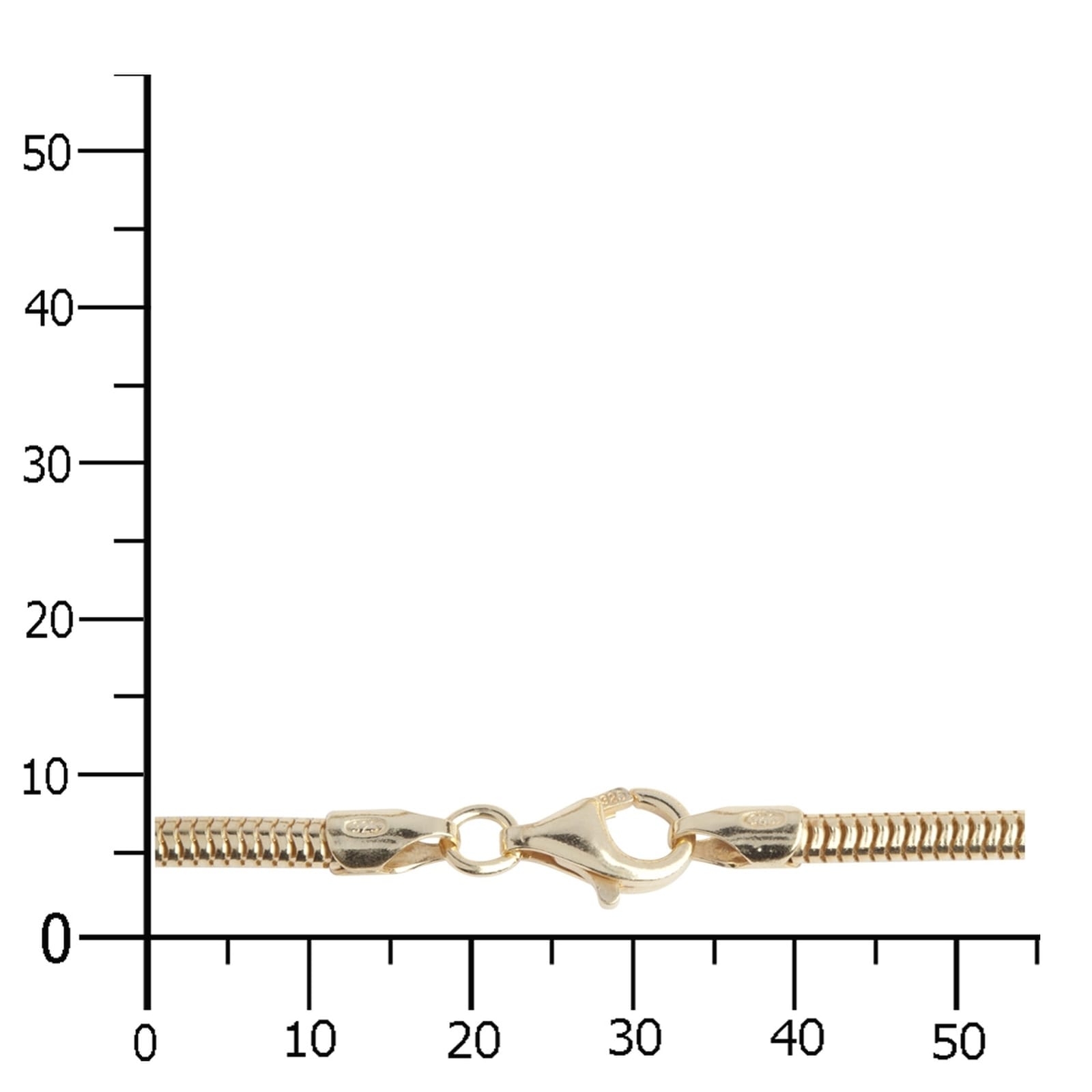 OSTSEE-SCHMUCK Silberkette »Ostsee-Schmuck Kette Schlange 3,0 mm Kette Schlange 3,0 mm«, (1 tlg.)