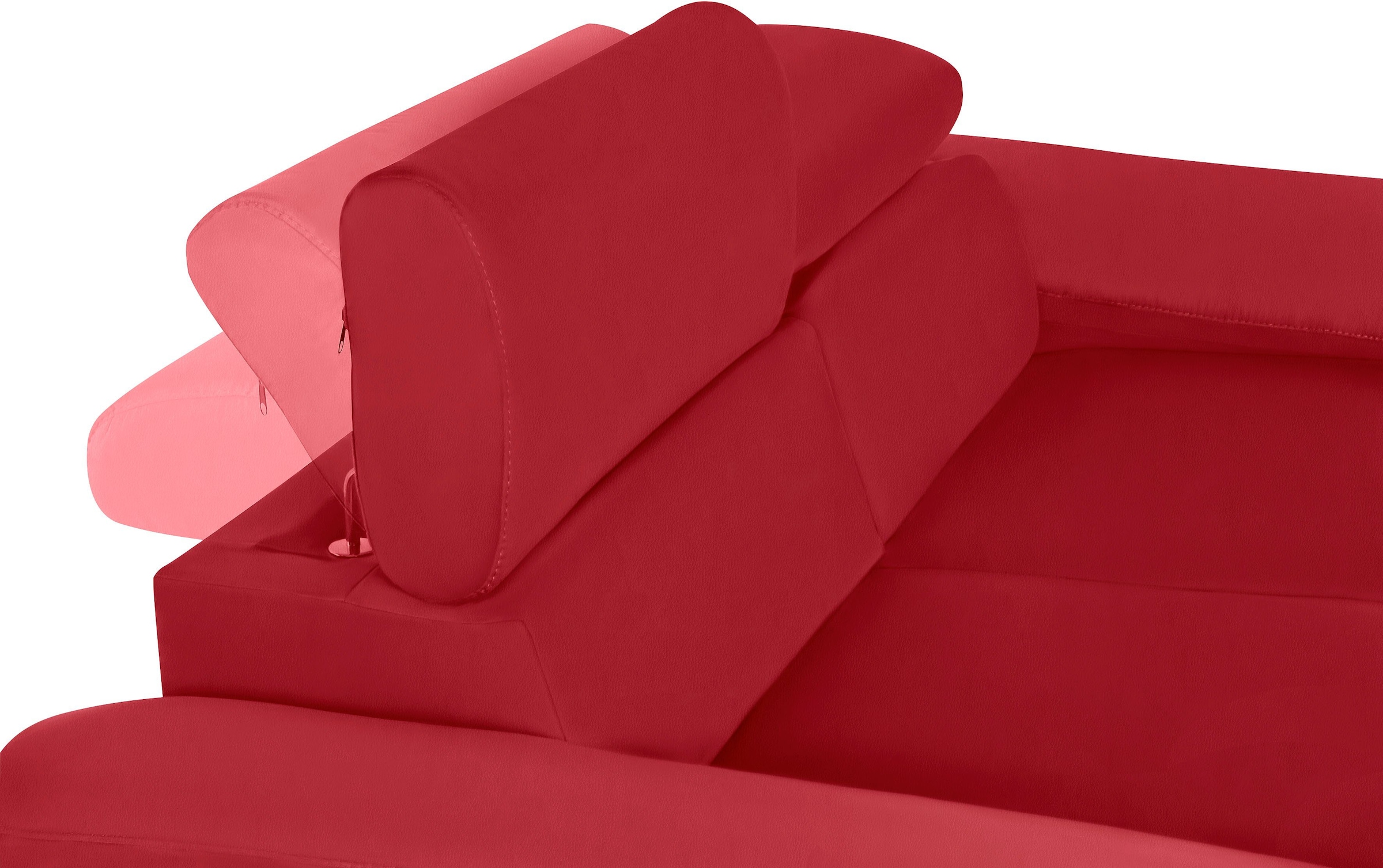 COTTA Polstergarnitur »Komaris«, (Set), Set bestehend aus: 2-Sitzer mit Kopfteilverstellung & Hocker