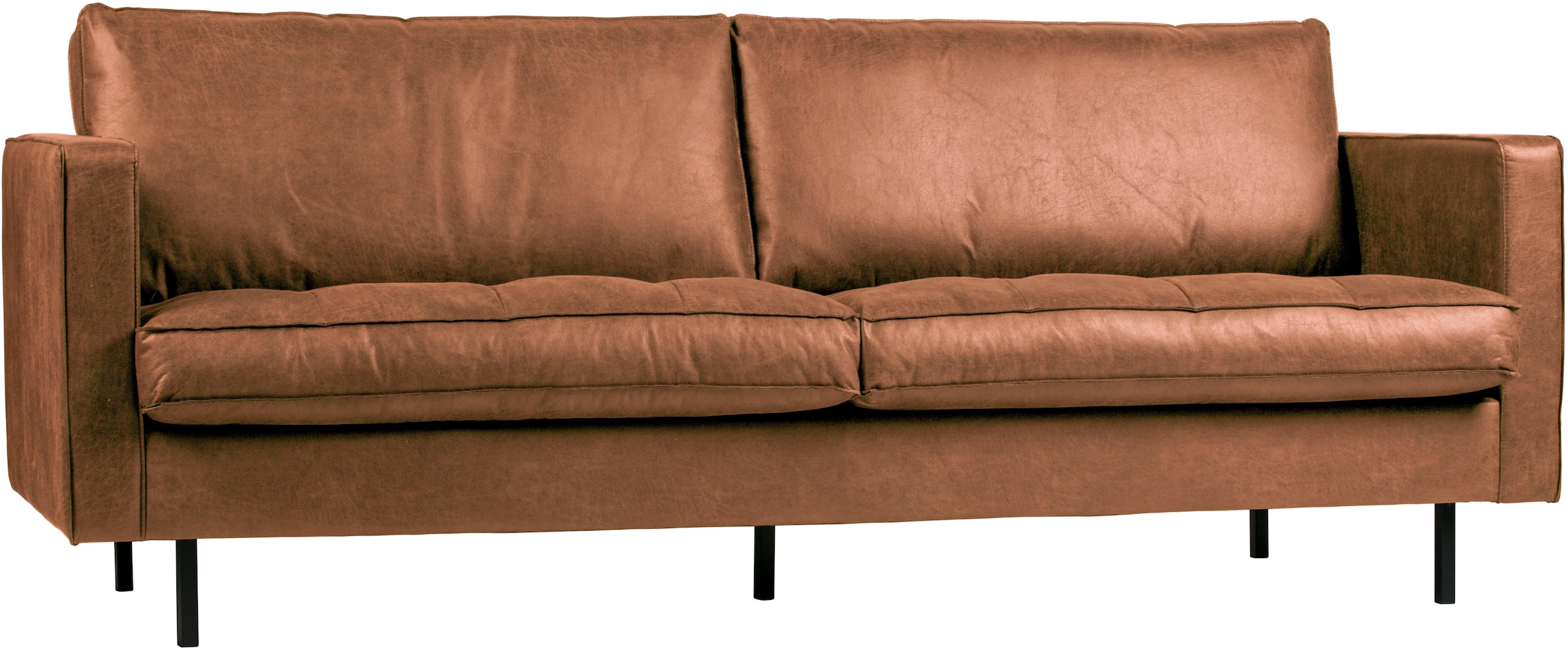 WOOOD 2,5-Sitzer »Rodeo Classic Recycling-Lederfaser-Verbundstoff H 83 x B 230 x T 88 cm« Tragkraft 200 kg, Metallbeine, pleigleicht, Gute Verschleißfestigkeit