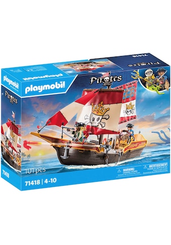 Konstruktions-Spielset »Piratenschiff (71418), Pirates«, (101 St.), Made in Europe