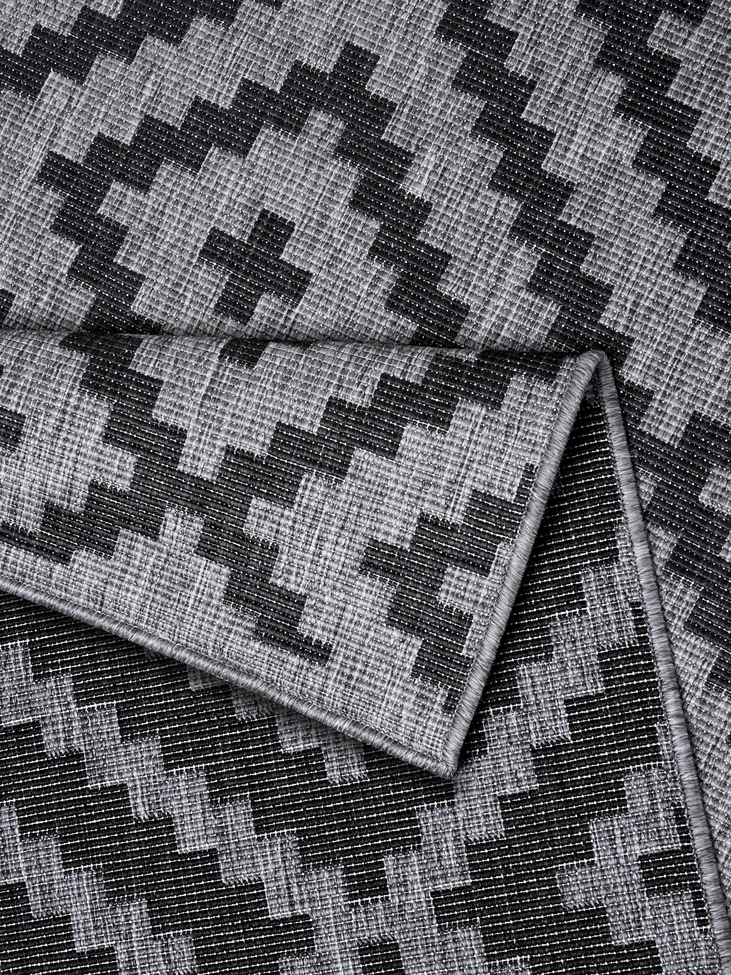 my home Teppich »Ronda Wendeteppich«, rechteckig, 5 mm Höhe, Sisal-Optik, Flachgewebe, In- und Outdoor, geometrisches Boho Design