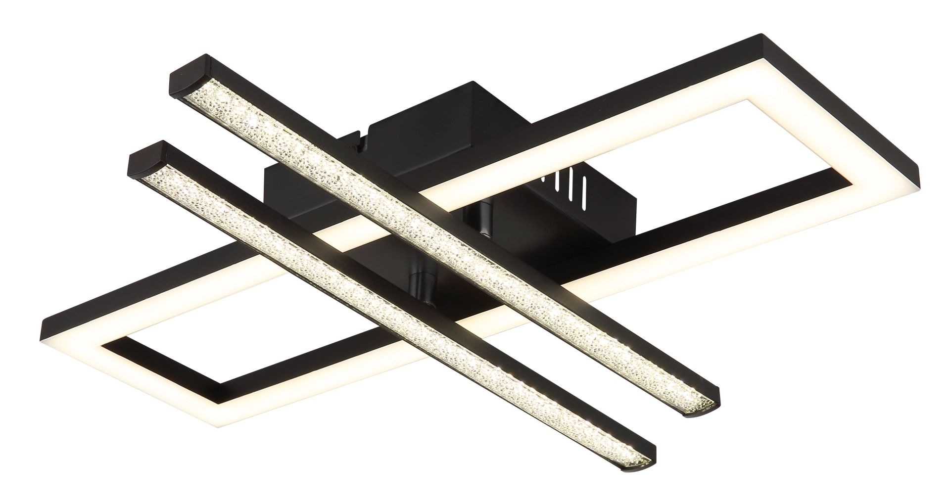 GLOBO LIGHTING LED Deckenleuchte »HIGHWAY«, Leuchtmittel LED-Modul | LED fest integriert, Deckenlampe, Kristalle, beweglich, Wohnbereich, Essbereich, Flur