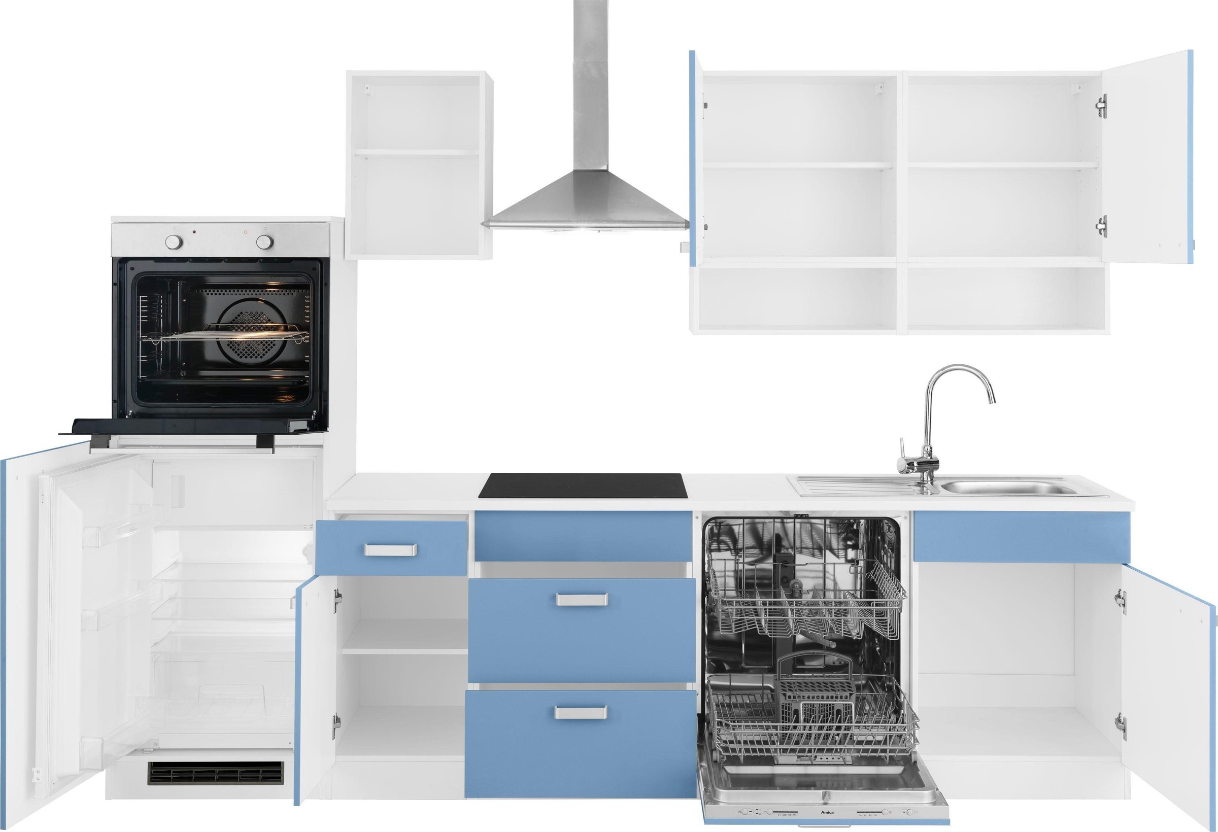 wiho Küchen Küchenzeile »Husum«, ohne E-Geräte, Breite 280 cm online  bestellen
