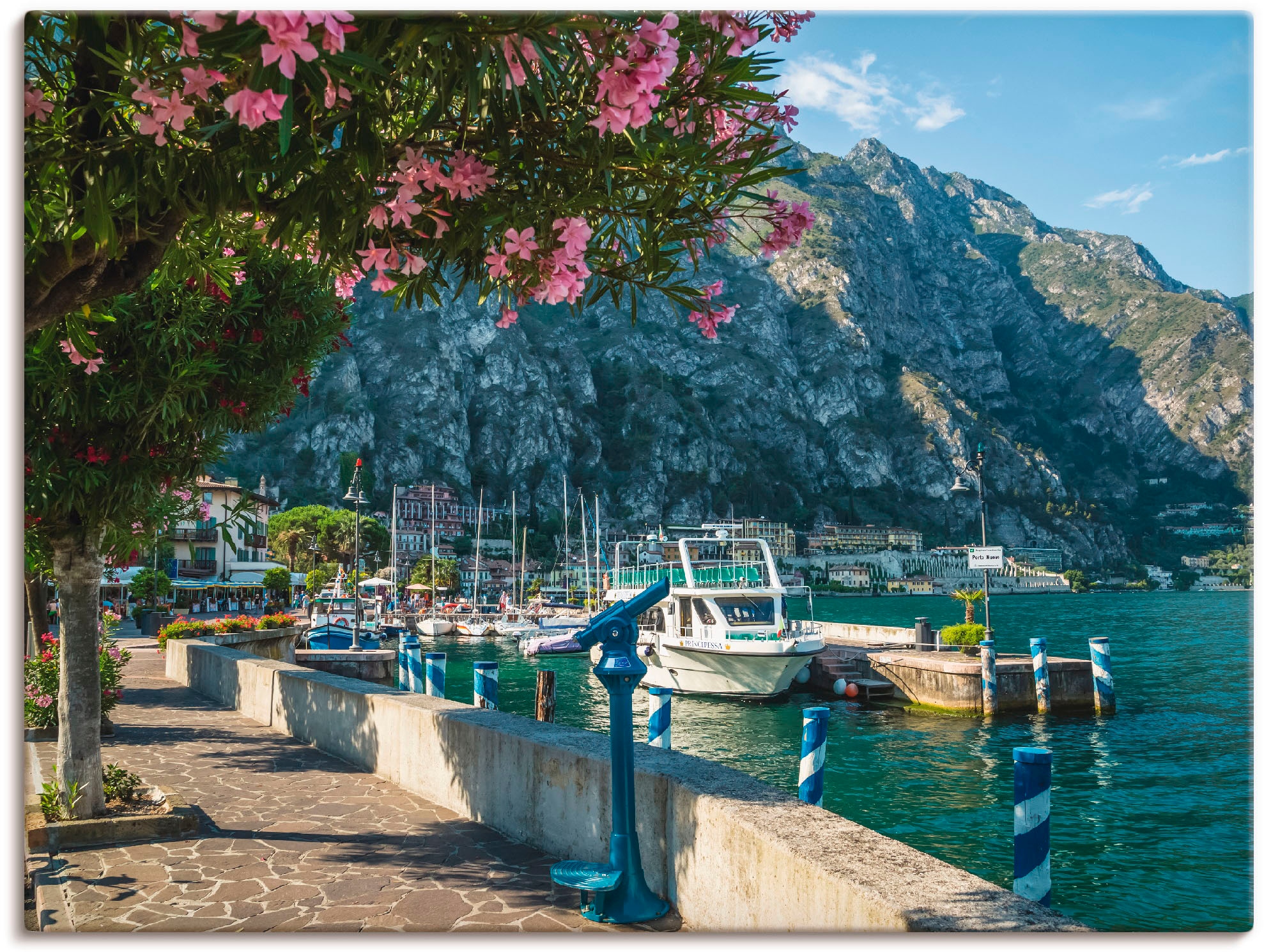 Artland Leinwandbild »Gardasee Hafen Limone sul Garda I«, Europa, (1 St.), günstig online kaufen