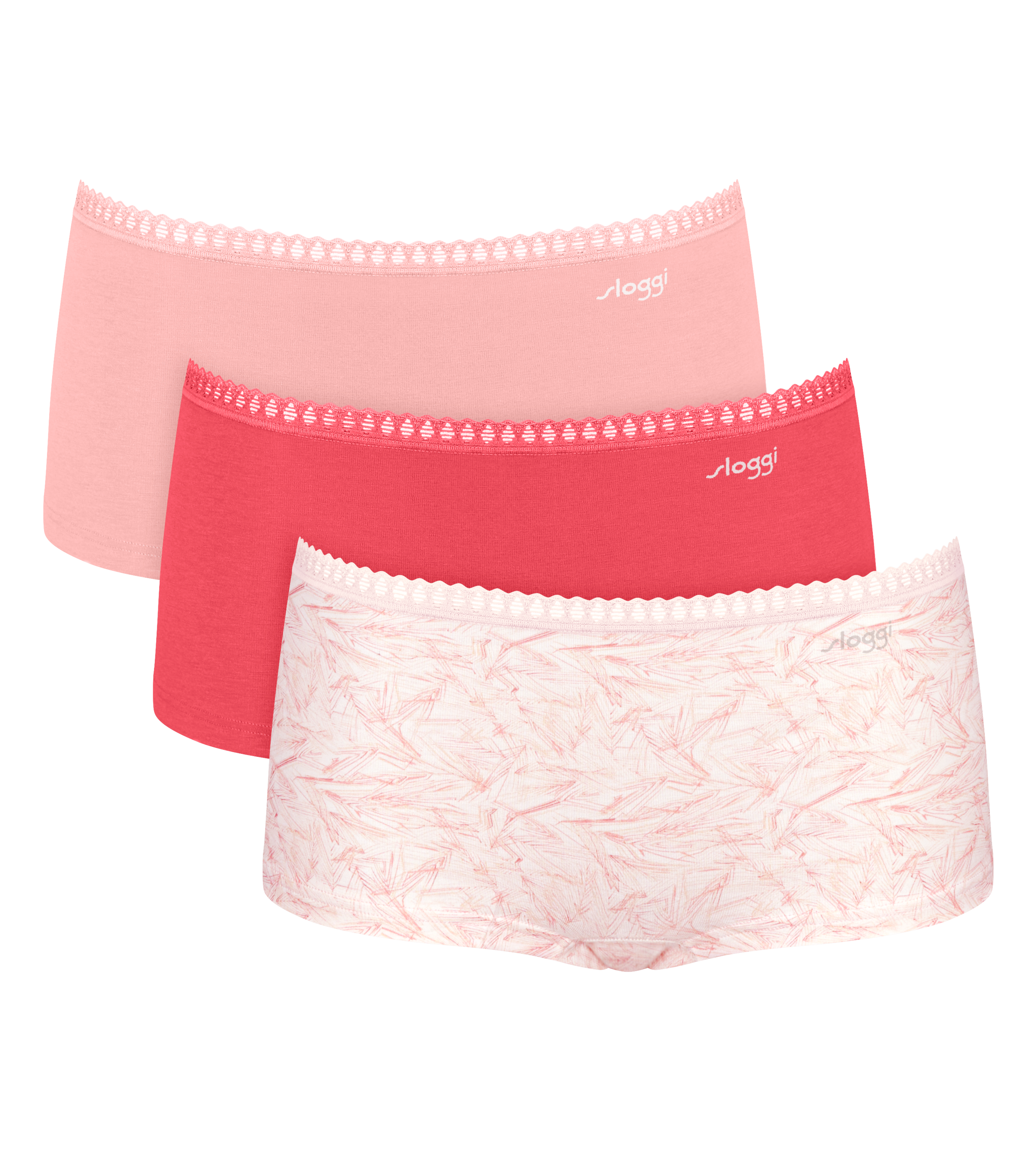 sloggi Panty »GO Crush Short C3P« 3er Pack,  mit Spitzendetails