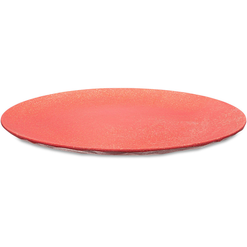 KOZIOL Speiseteller »CLUB PLATE, Ø 26 cm, spülmaschinengeeignet« aus biozirkulärem Kunststoff & FSC zertifiziertem Holz, melaminfrei koralle