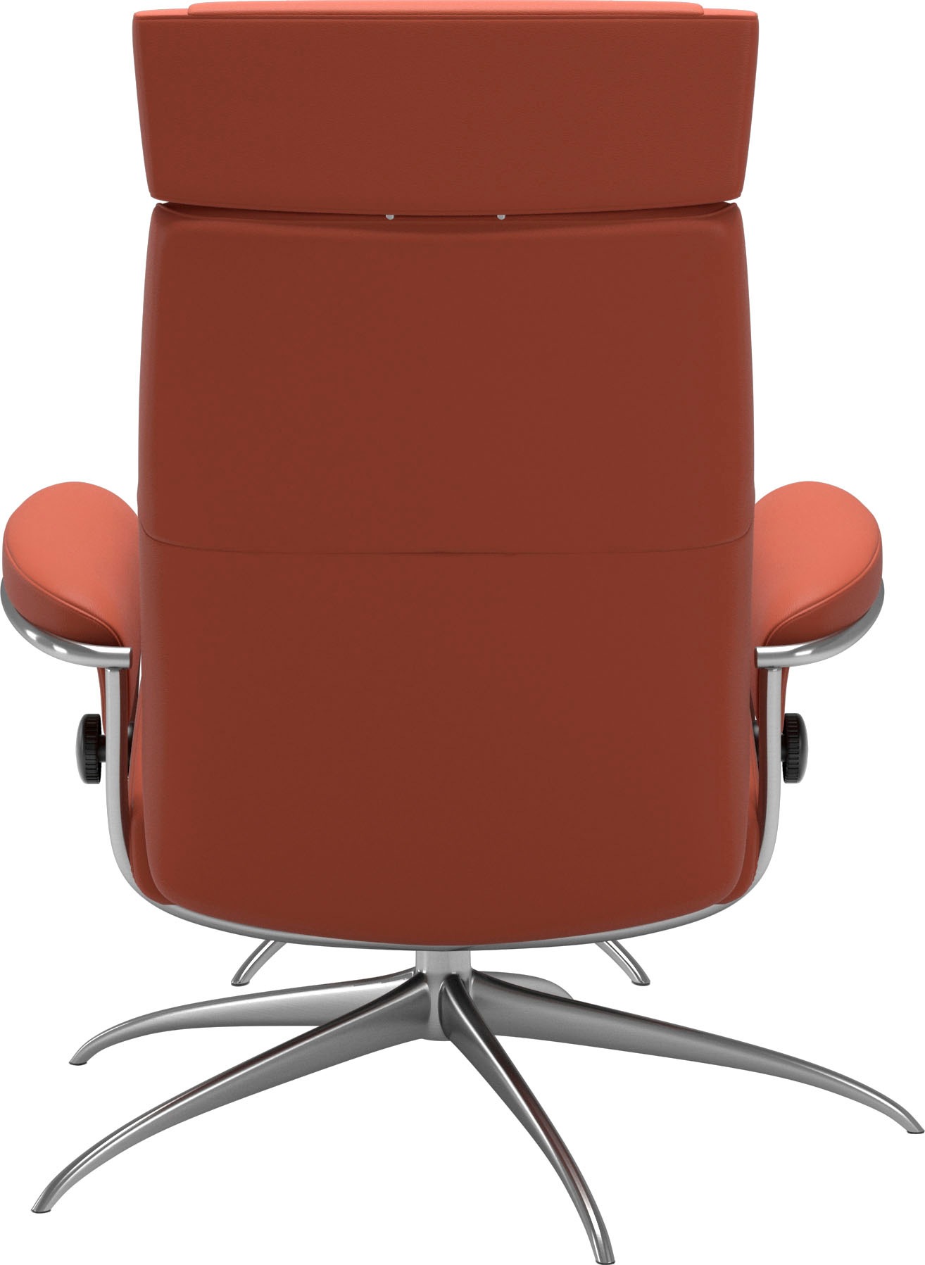 Stressless® Relaxsessel »Paris«, (Set, Relaxsessel mit Hocker), mit Hocker, Low Back mit Kopfstütze, mit Star Base, Gestell Chrom