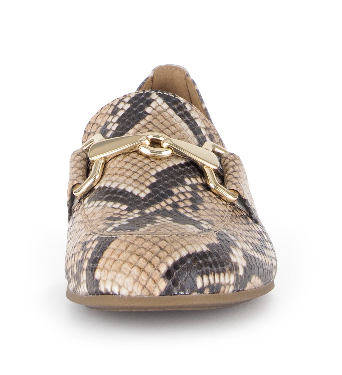 Gabor Slipper  Blockabsatz, Businessschuh mit goldfarbenem Schmuck-Zierriegel