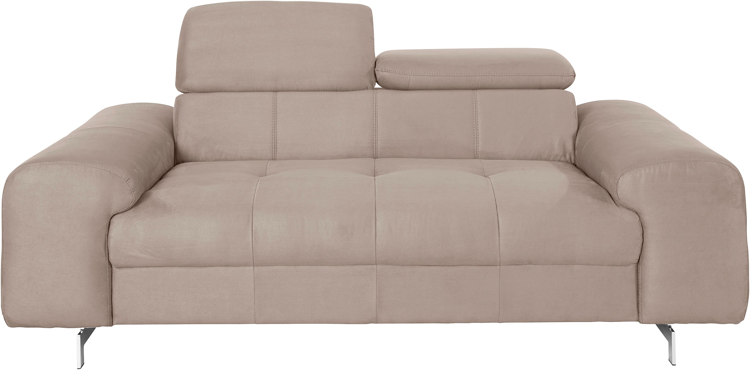 COTTA 2-Sitzer "Chef" Big-Sofa mit Kopfteilverstellung, edle Metallkufen günstig online kaufen