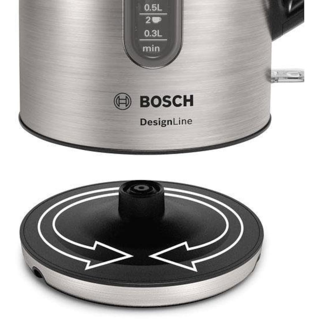 BOSCH Wasserkocher »TWK4P440 DesignLine«, 1,7 l, 2400 W