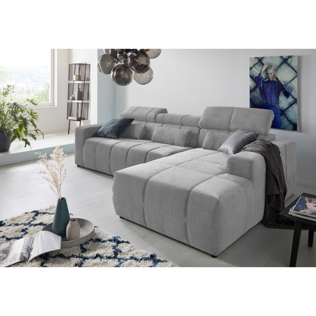 DOMO collection Ecksofa »Brandon große Ausführung B/T/H: 289/177/80 cm, auch in Leder und Cord«