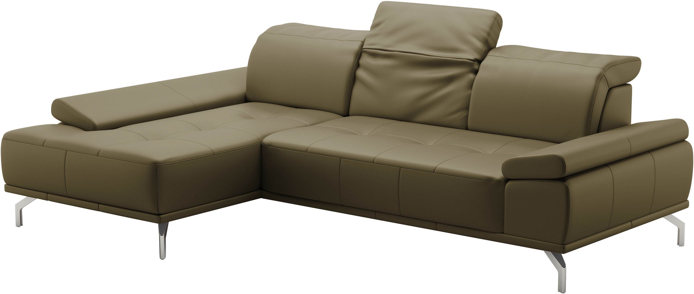 Places of Style Ecksofa »Caluna«, Inkl.Sitztiefenverstellung, wahlweise mit Kopf- und Armteilverstellung