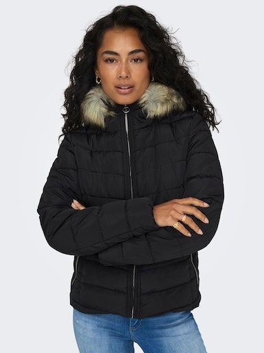 ONLY Steppjacke »ONLELLAN QUILTED HOOD JACKET CC OTW« mit Kapuze Kunstfaser,